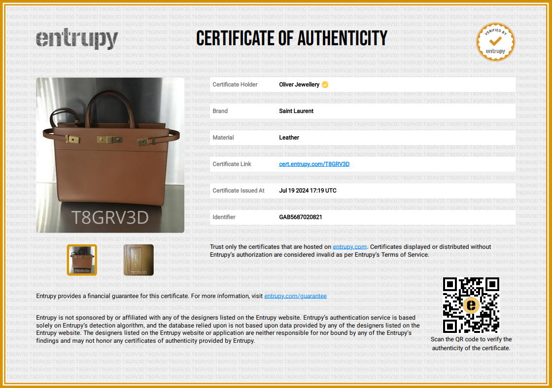 Saint Laurent 2021 Brown Manhattan Tote Bag w/ Receipt