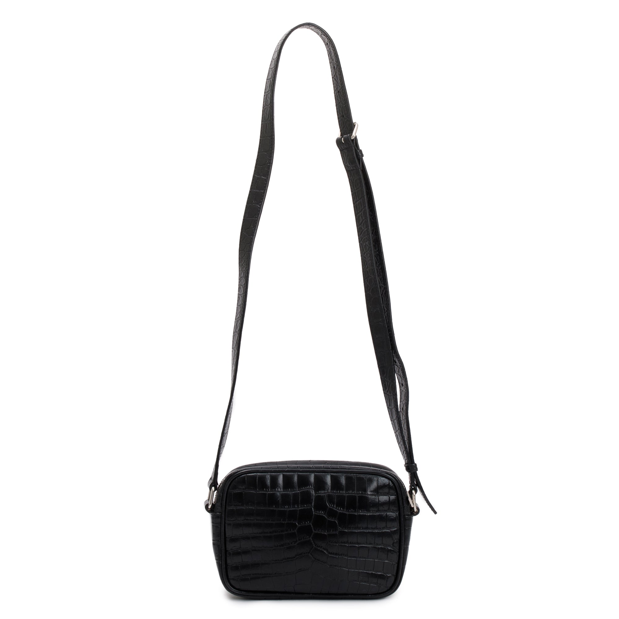 Saint Laurent 2021 Croc-Embossed Camp Camera Bag w/ Box