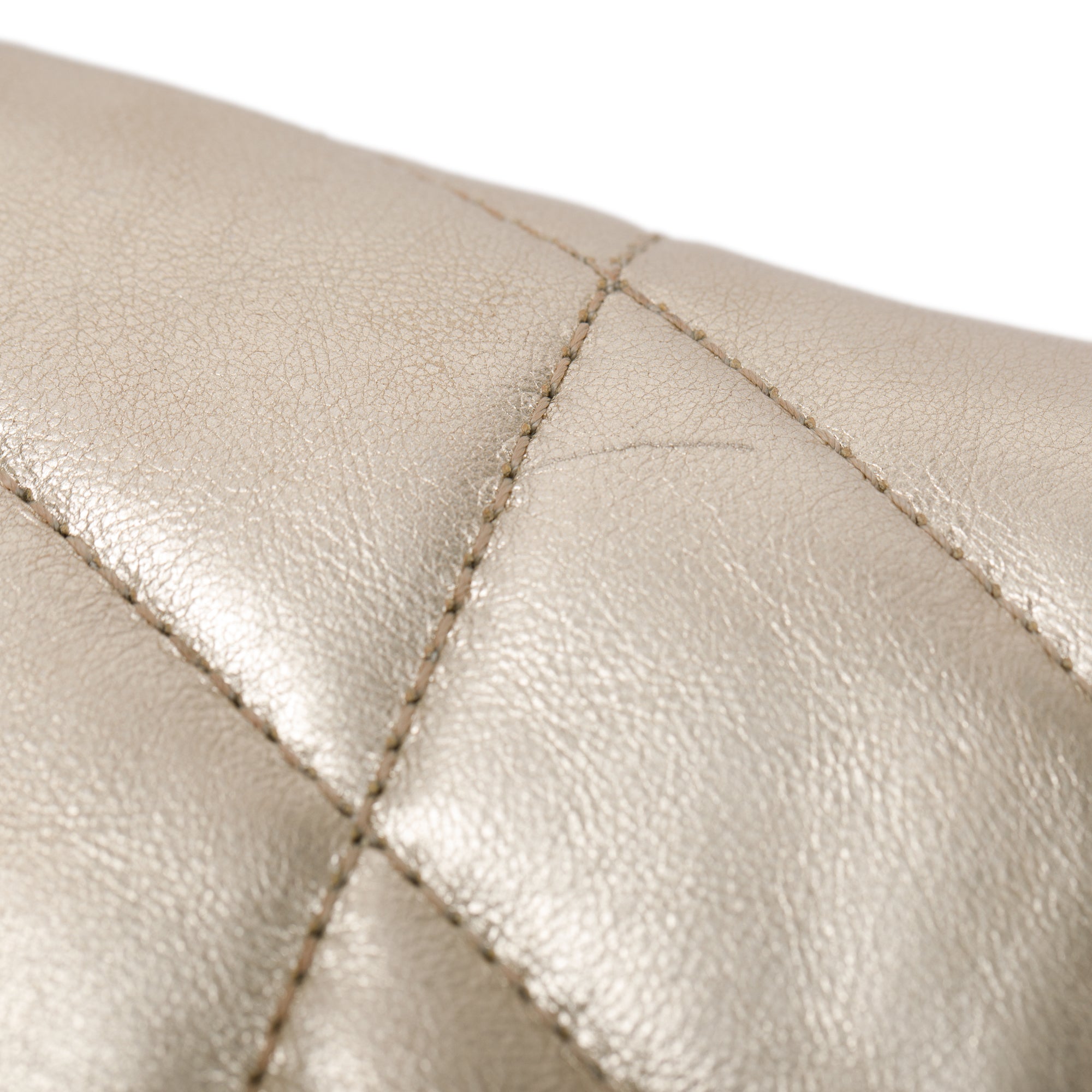 Saint Laurent 2021 Gold Metallic Small Puffer Pouch