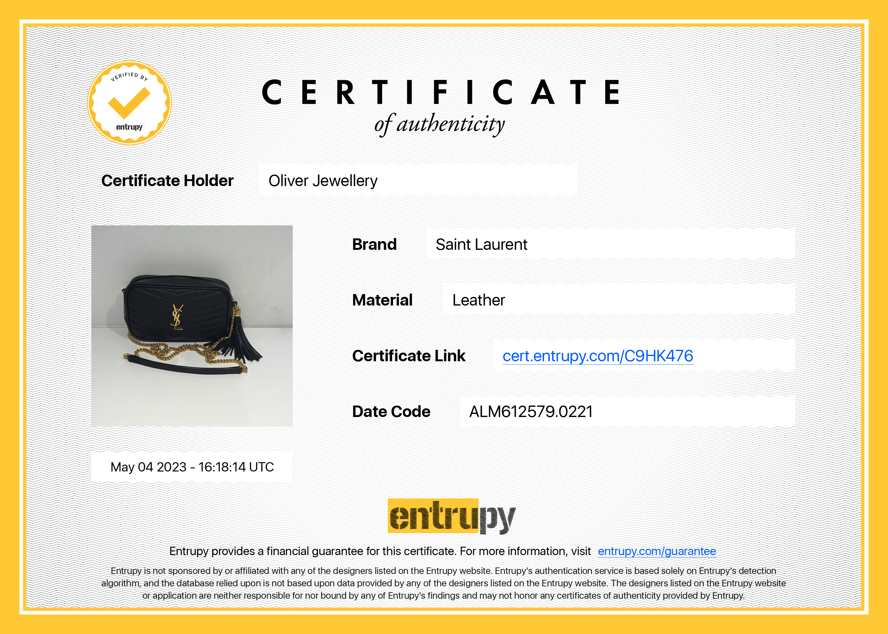 Saint Laurent 2021 Mini Lou Camera Bag w/ Box