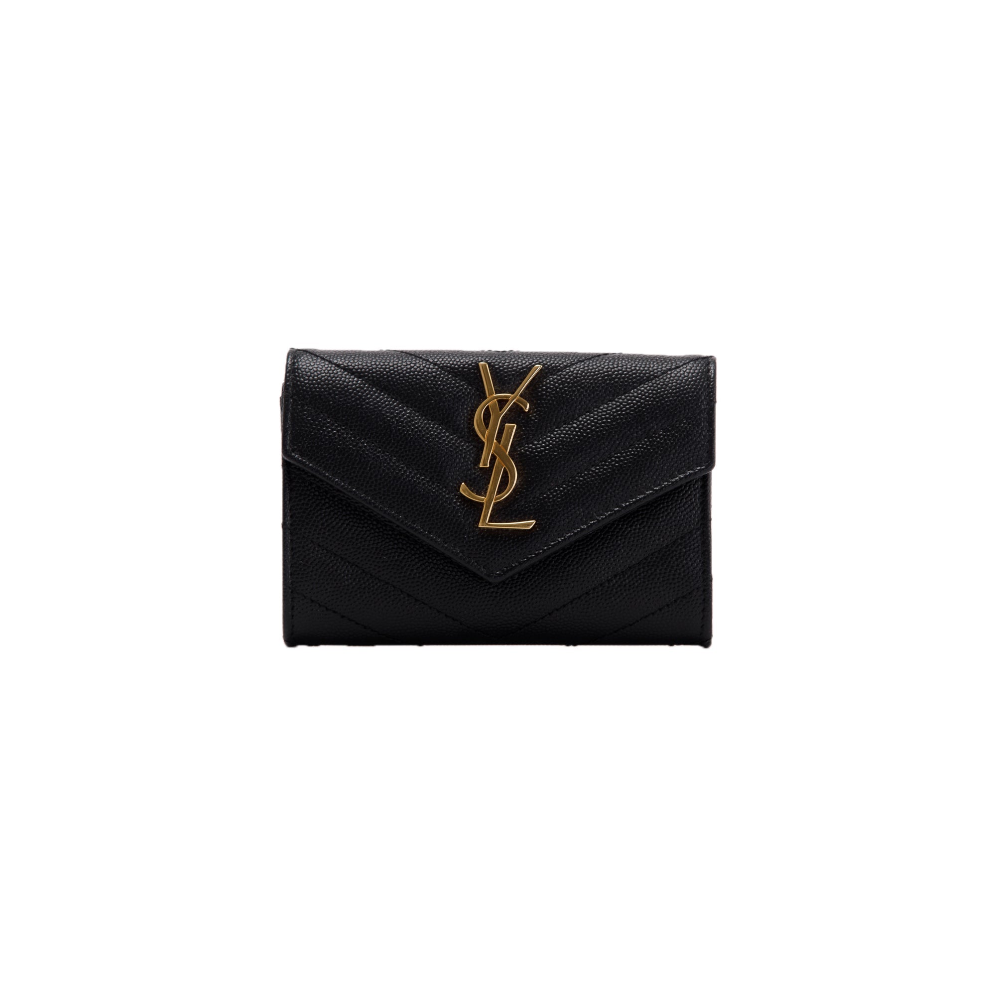 Saint Laurent 2021 Small Cassandre Matelasse Envelope Wallet w/ Box