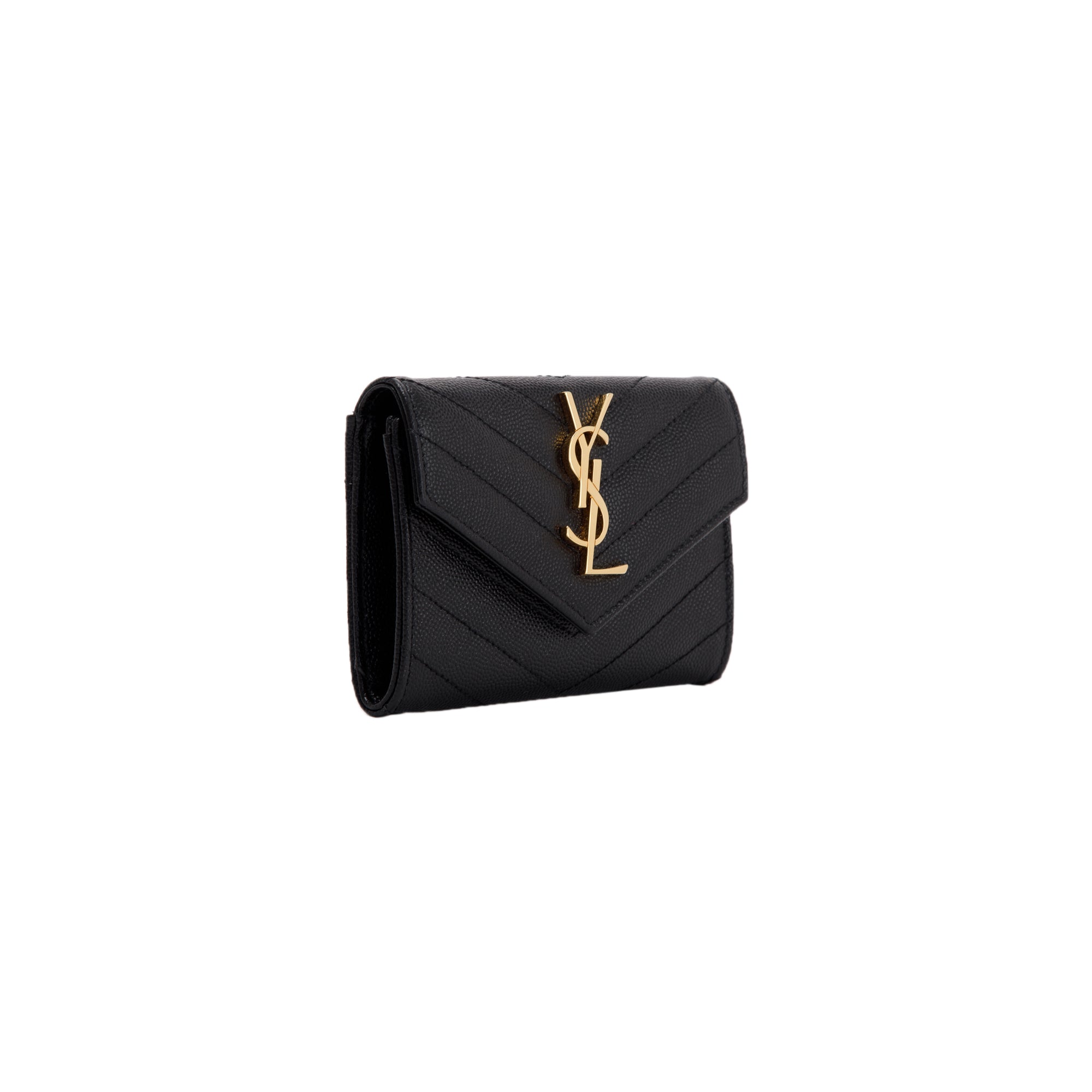 Saint Laurent 2021 Small Cassandre Matelasse Envelope Wallet w/ Box