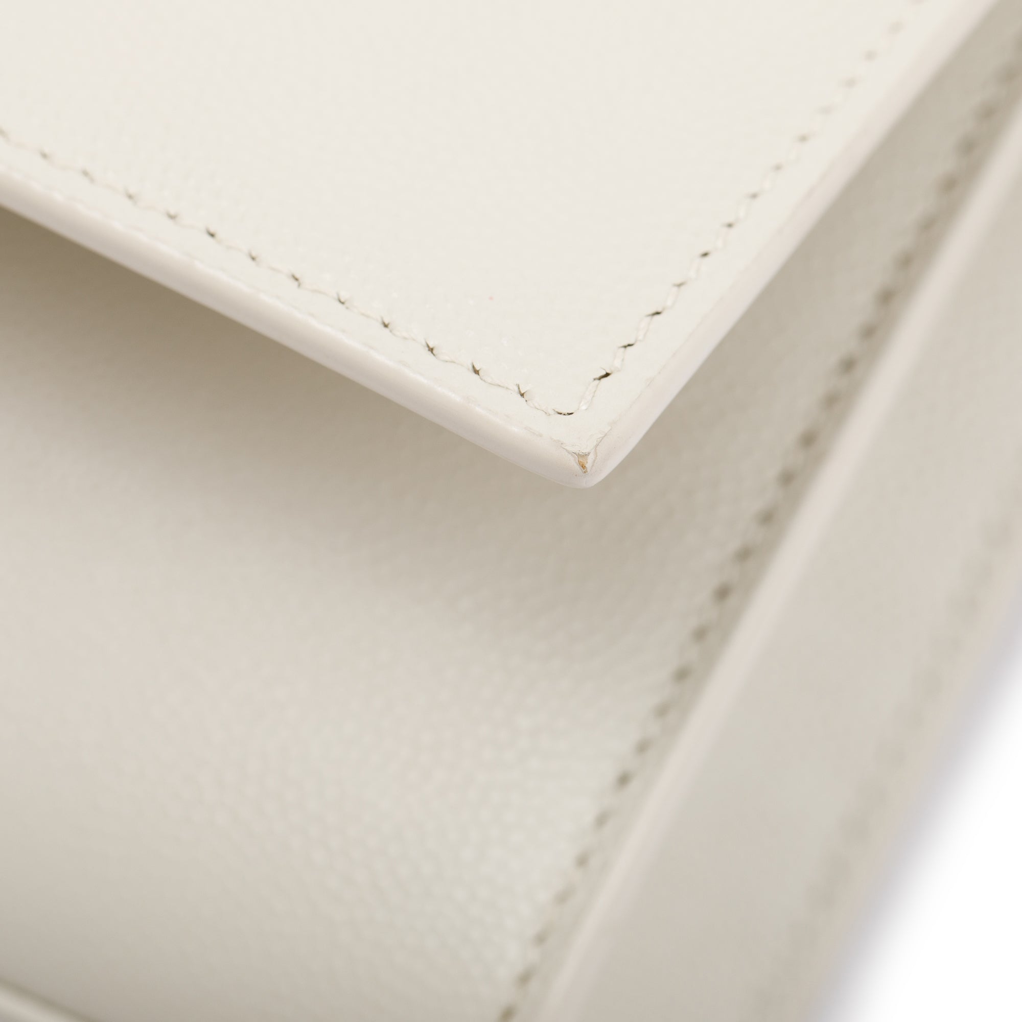 Saint Laurent 2021 White Calfskin Leather Kate Belt Bag