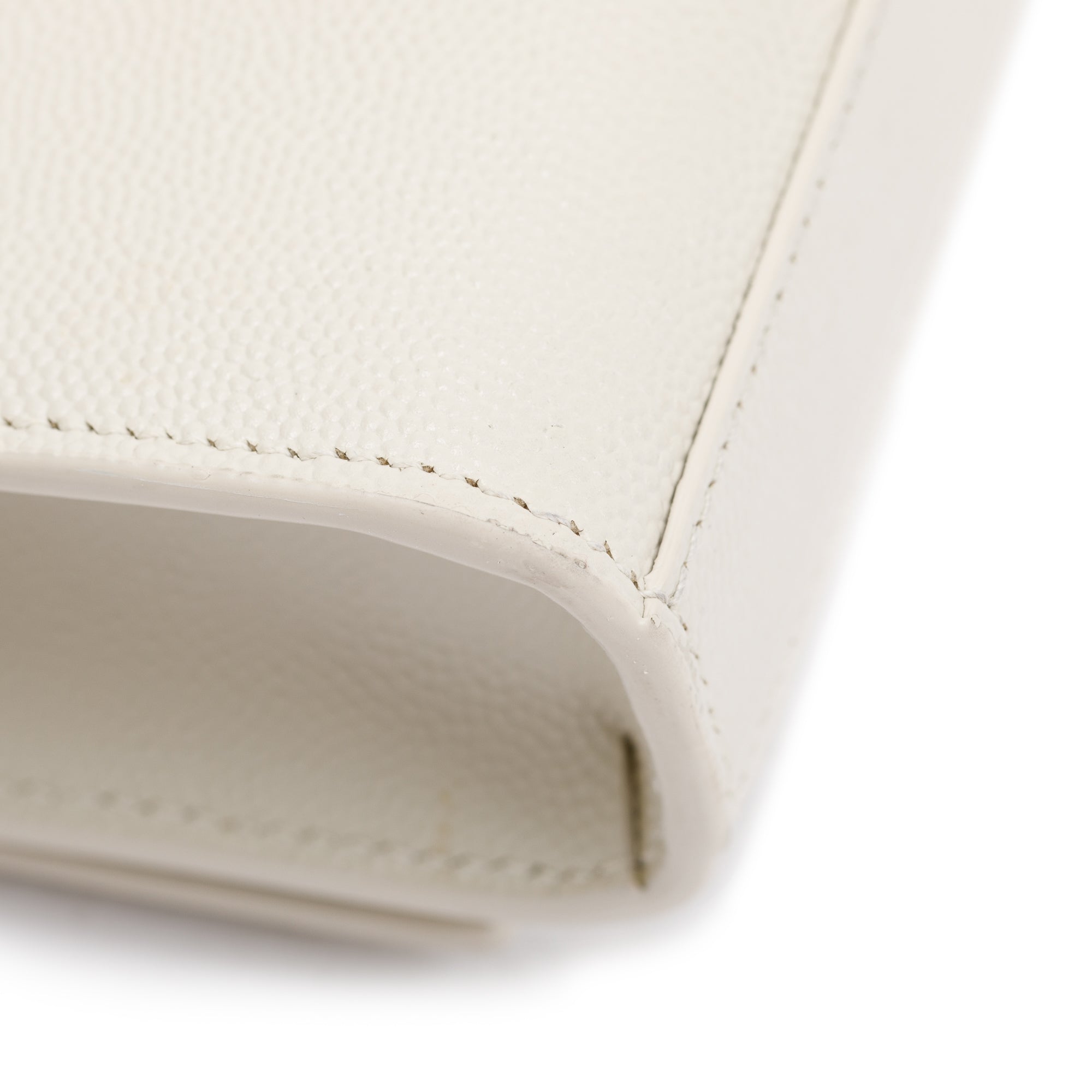 Saint Laurent 2021 White Calfskin Leather Kate Belt Bag