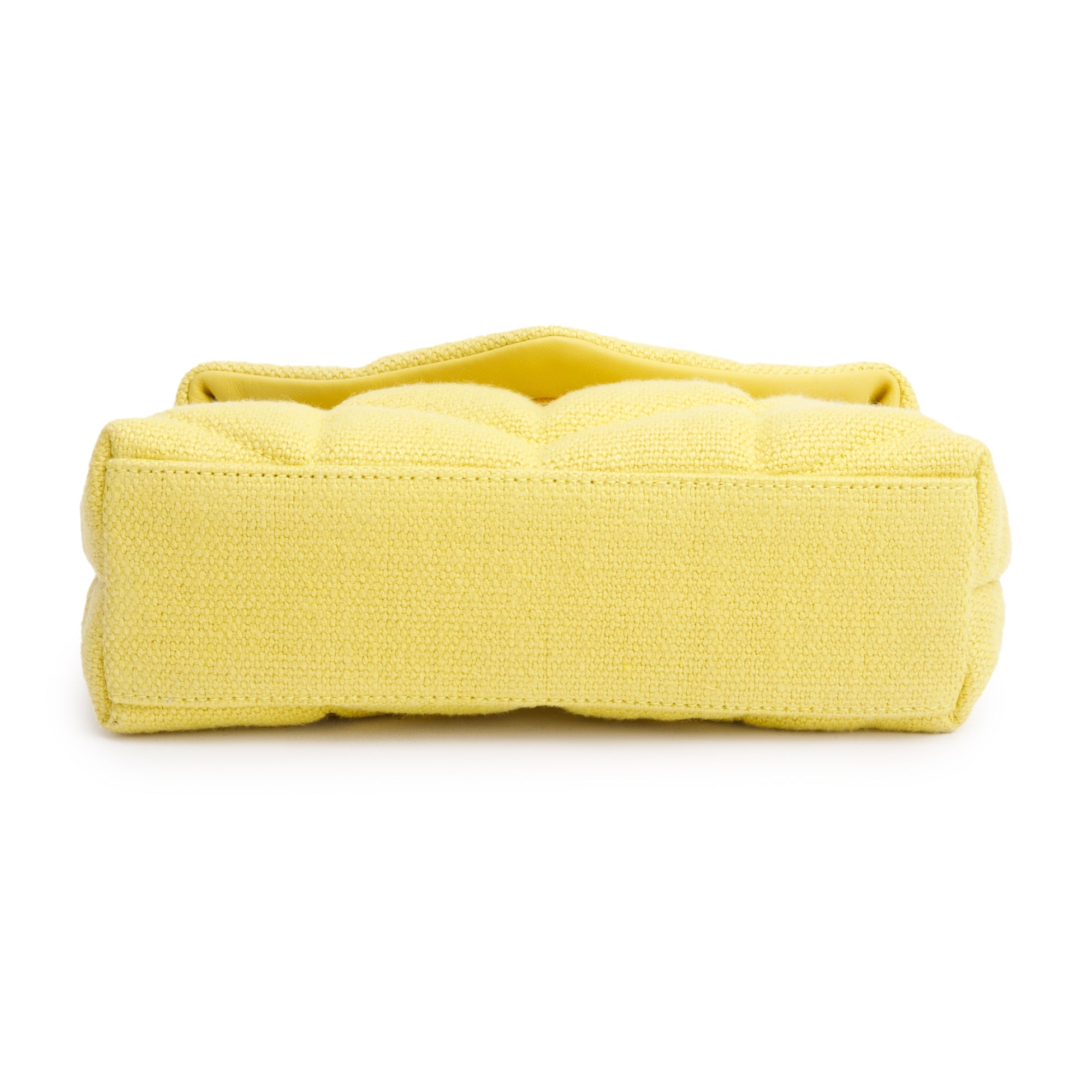 Saint Laurent 2021 Yellow Quilted Canvas Toy Puffer Loulou Shoulder Bags