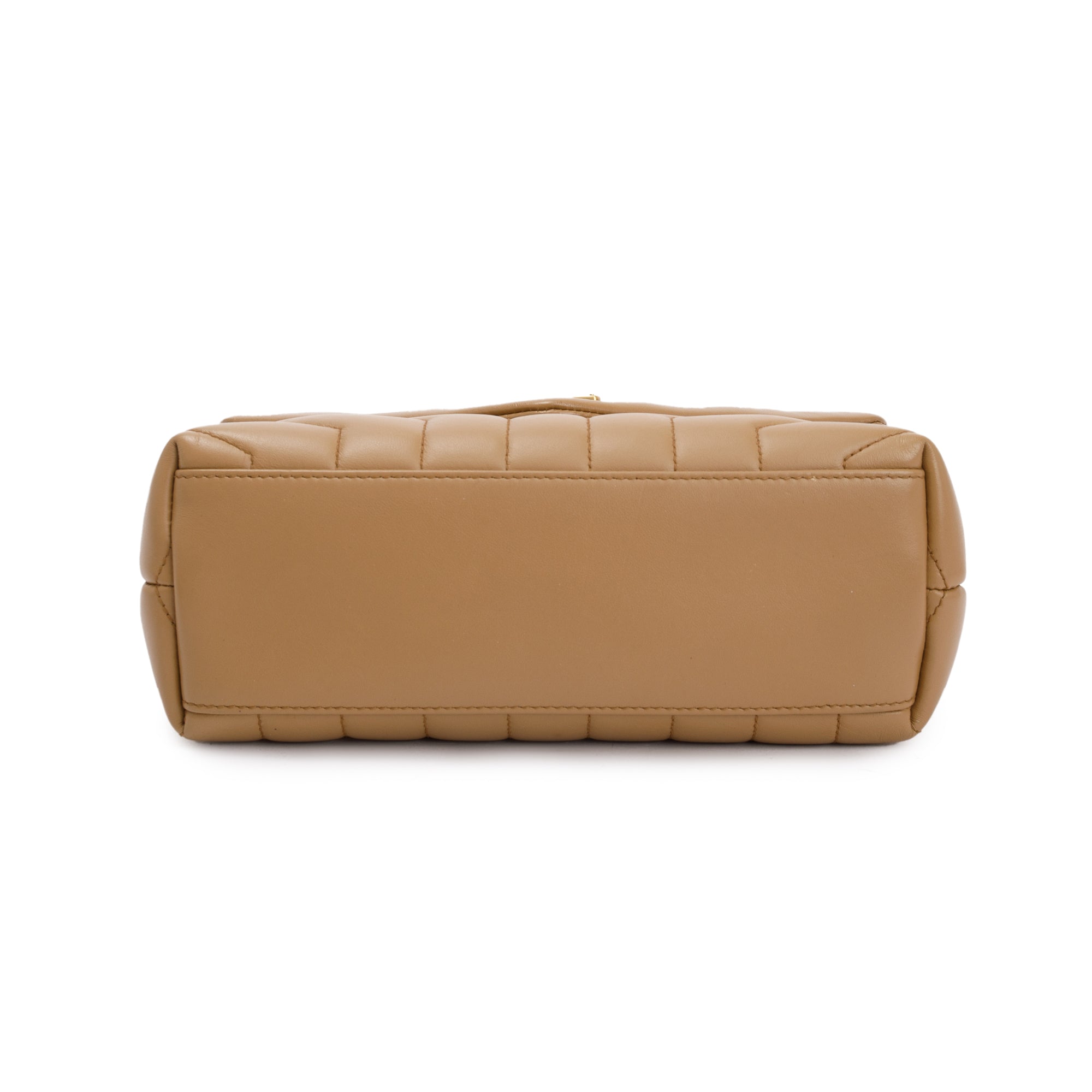 Saint Laurent 2022 Beige Calfskin Leather Small Loulou Chain Shoulder Bag