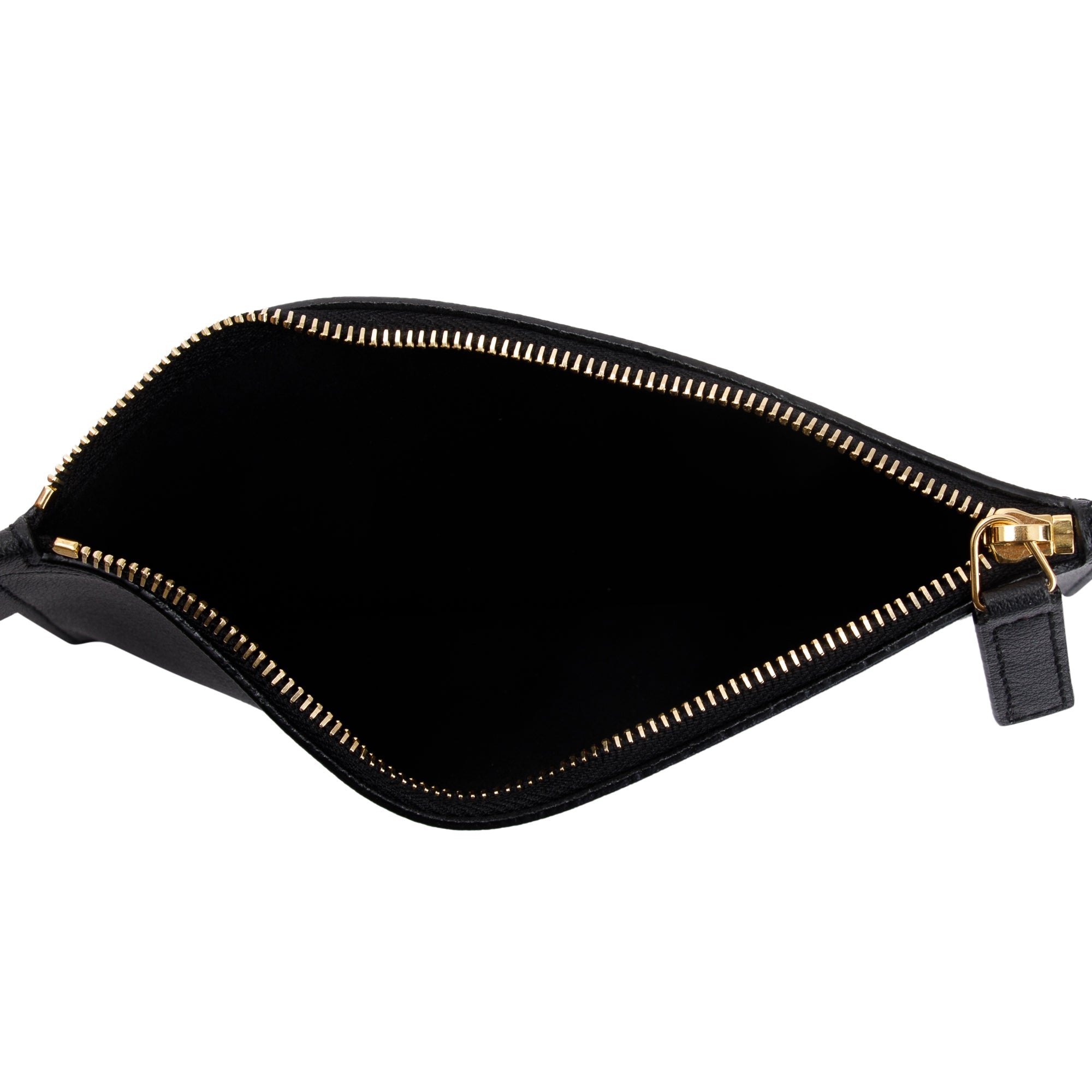 Saint Laurent 2022 Black Calfskin Leather Large E/W Shopping Tote w/ Pouch