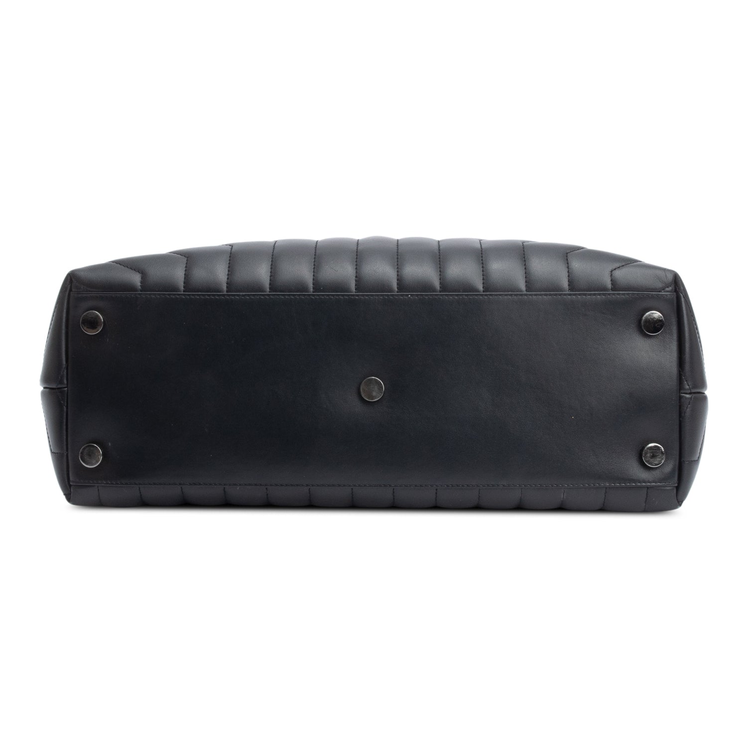 Saint Laurent 2022 Black Calfskin Leather Large Loulou Shoulder Bag