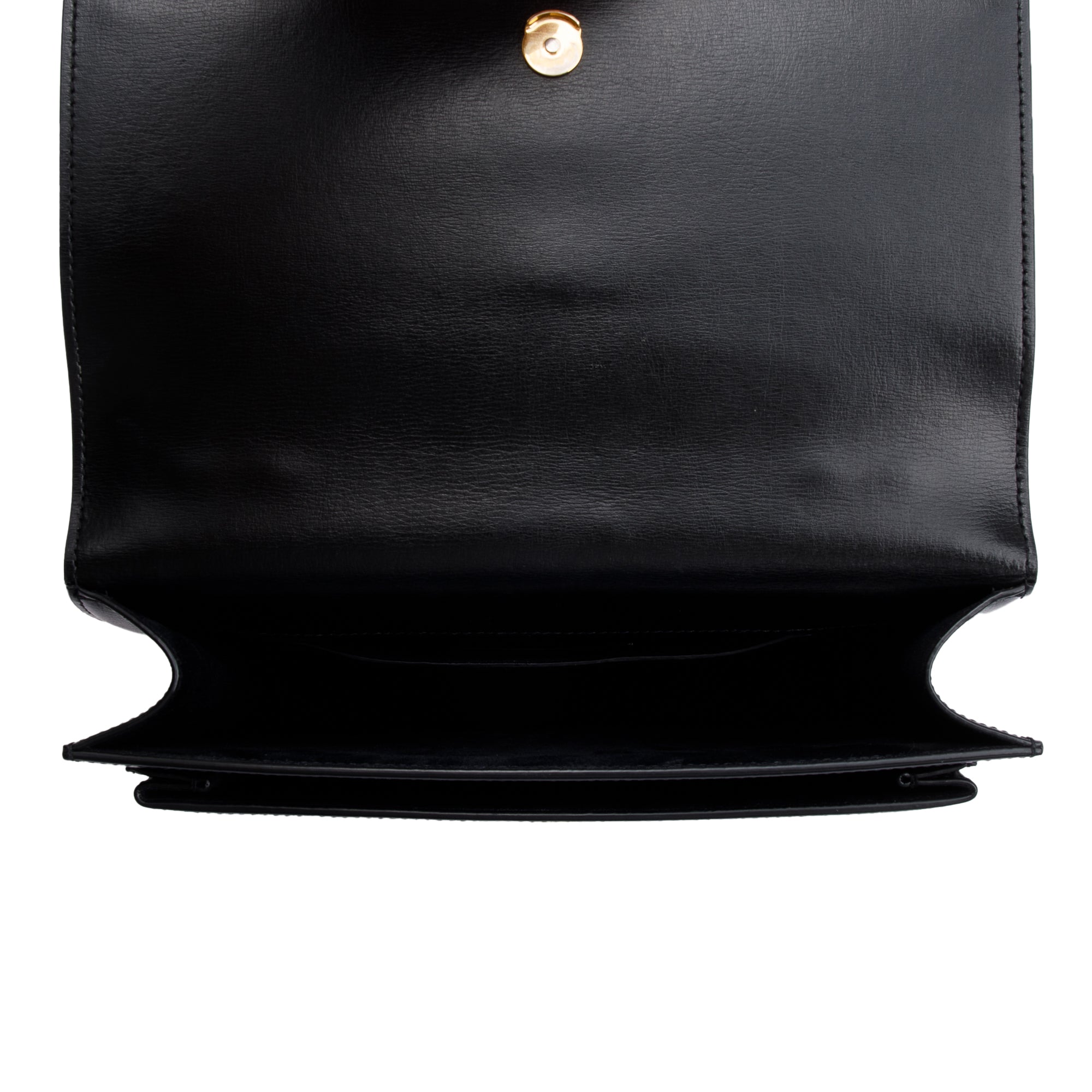 Saint Laurent 2022 Black Calfskin Leather Medium Sunset Handle Bag w/ Box