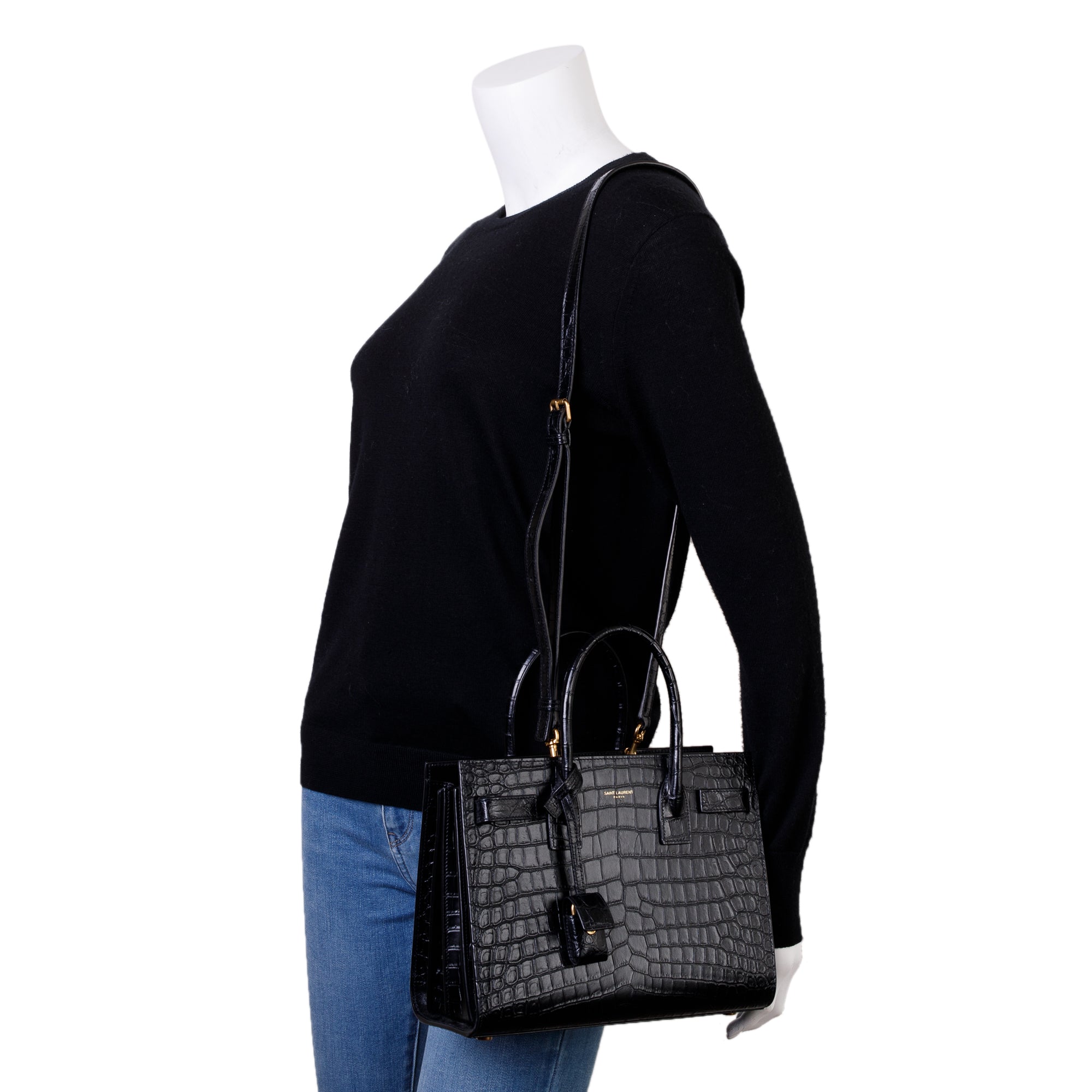 Crocodile Sac De Jour Baby Ysl Saint Laurent 2022 Black Crocodile