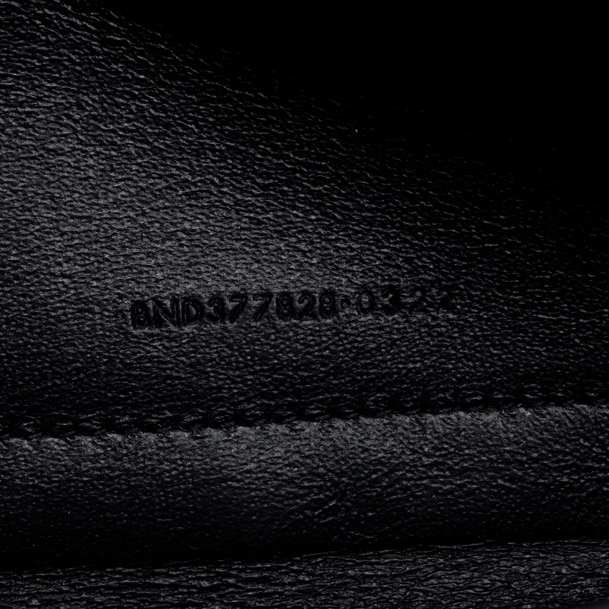 Saint Laurent 2022 Black Grain De Poudre Cassandre Envelope Chain Wallet w/ Box