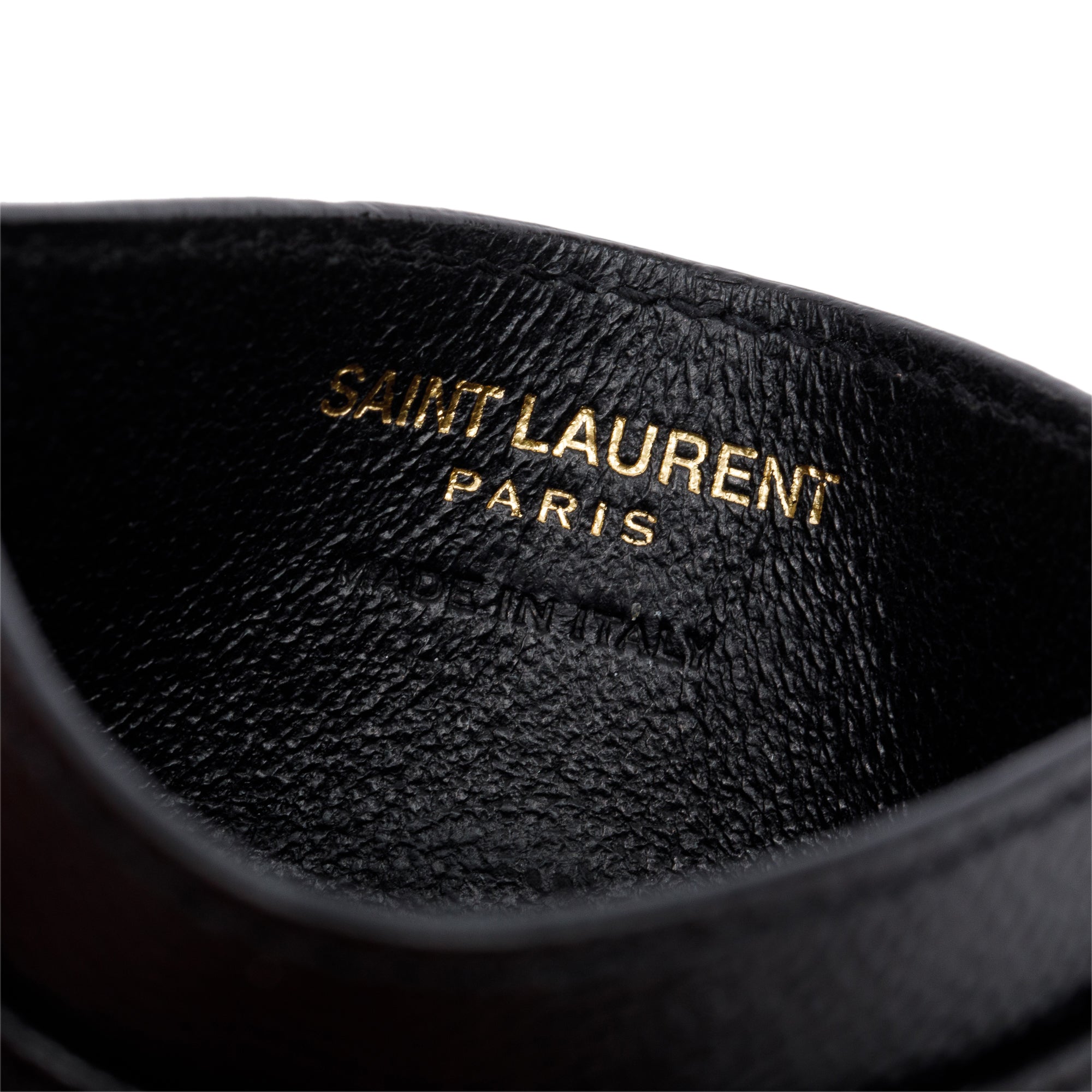 Saint Laurent 2022 Black Grain De Poudre Leather Cassandre Matelasse Card Case w/ Box & Receipt