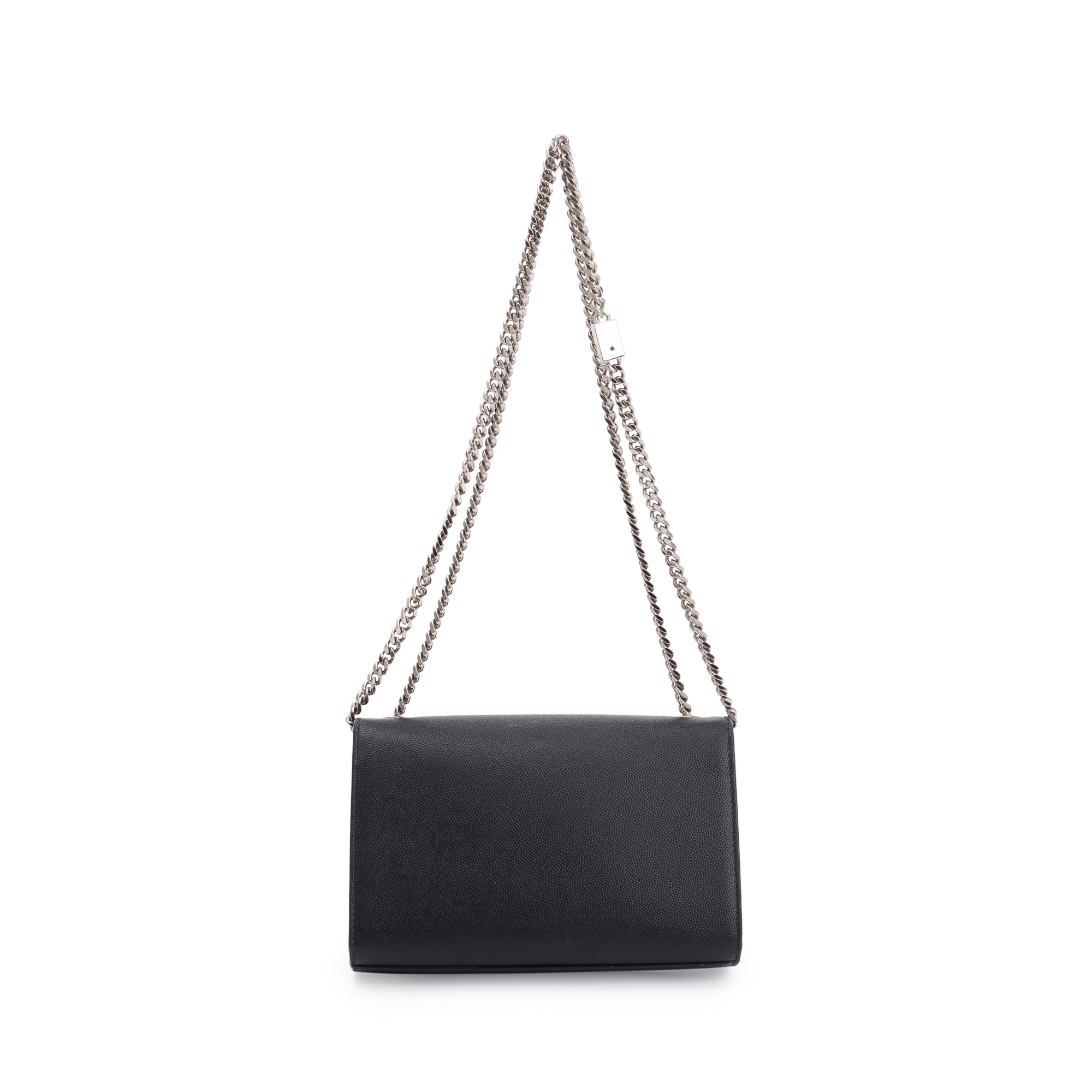 Saint Laurent 2022 Black Grain De Poudre Leather Small Kate Bag w/ Box