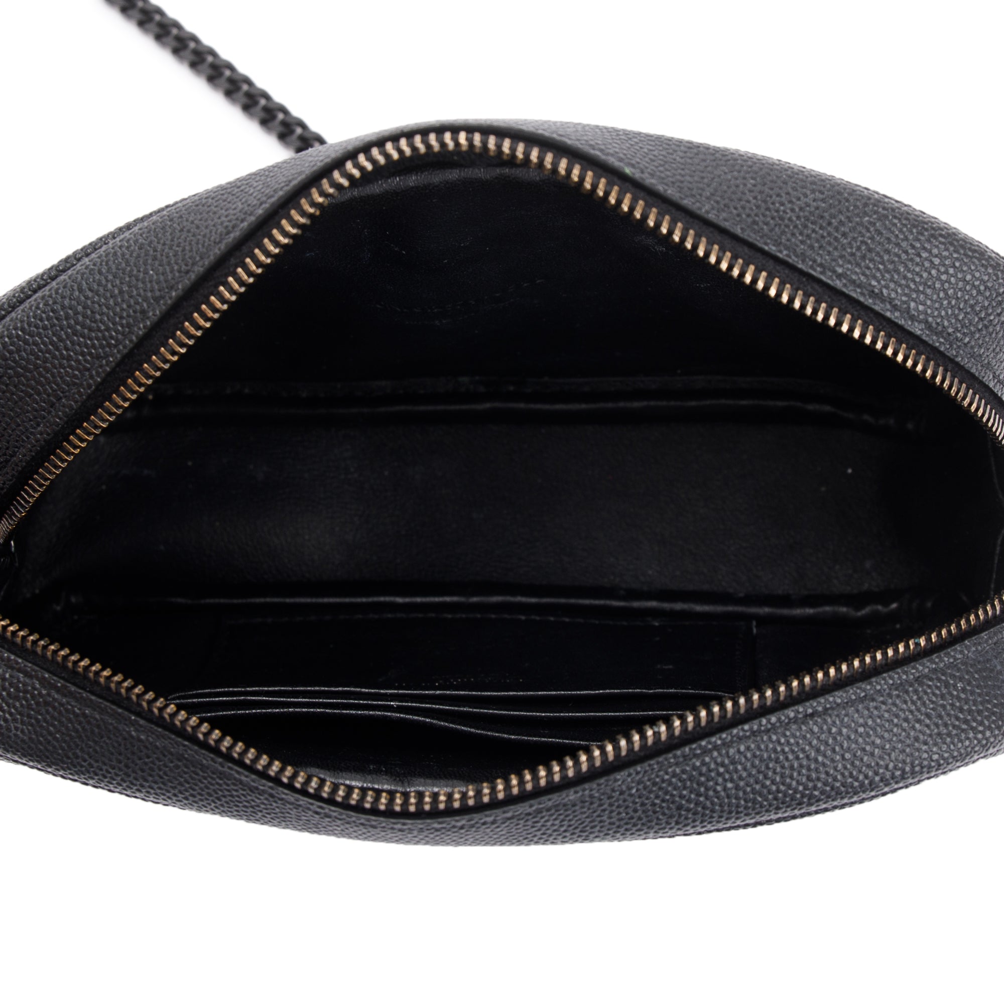 Saint Laurent 2022 Black Grain de Poudre Matelasse Mini Lou Camera Bag w/ Box