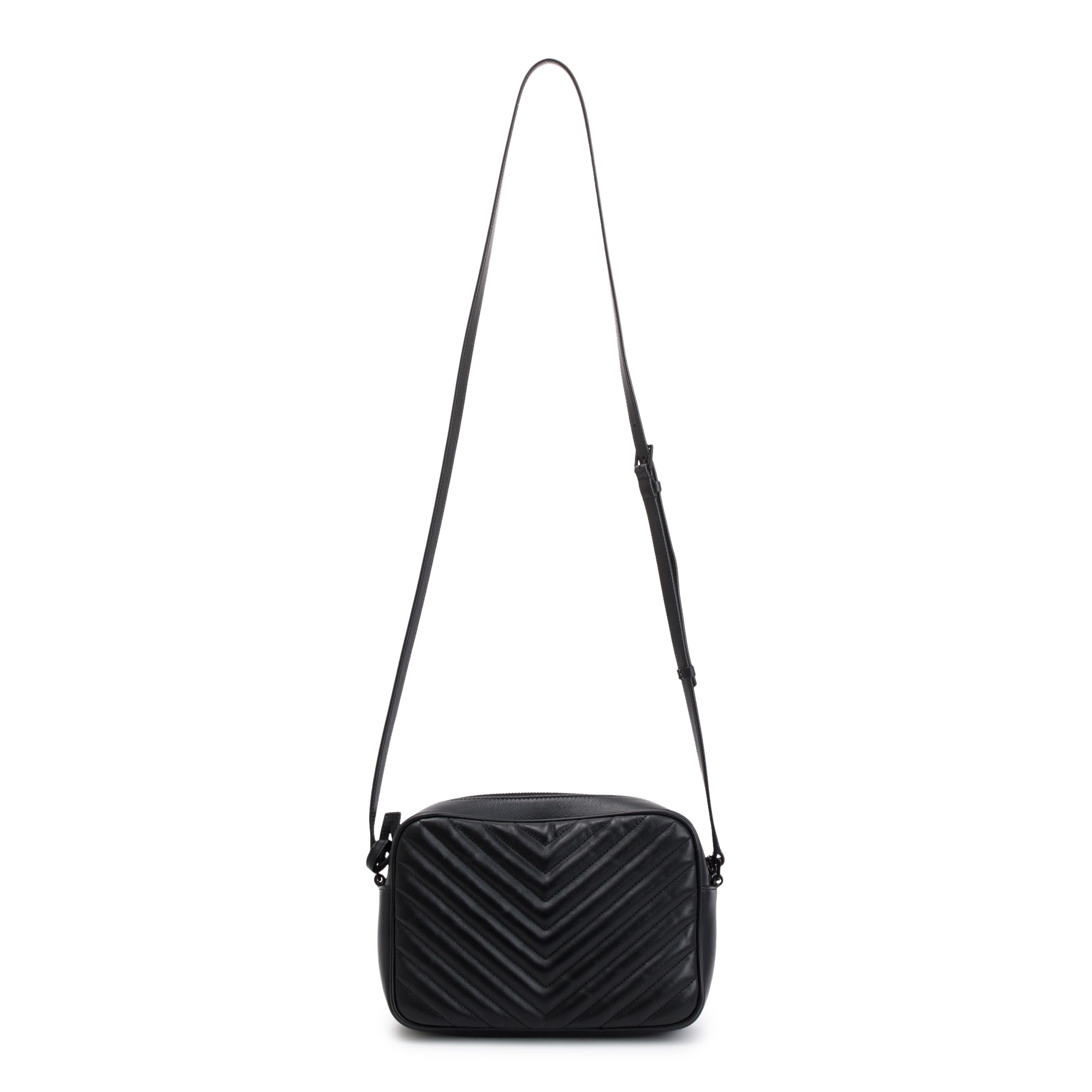 Saint Laurent 2022 Black Quilted Leather Lou Bag