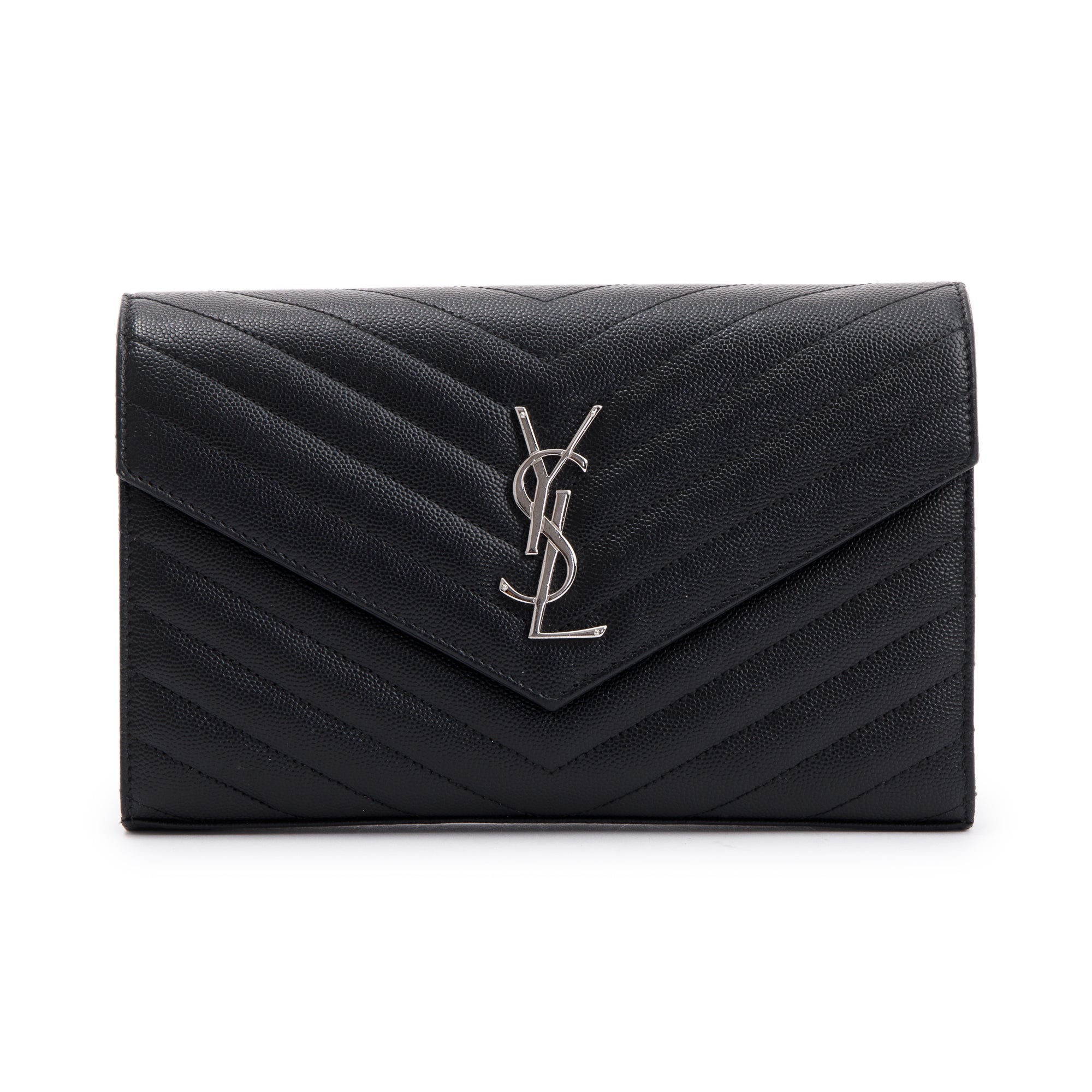 Saint Laurent 2022 Cassandre Matelasse Chain Wallet