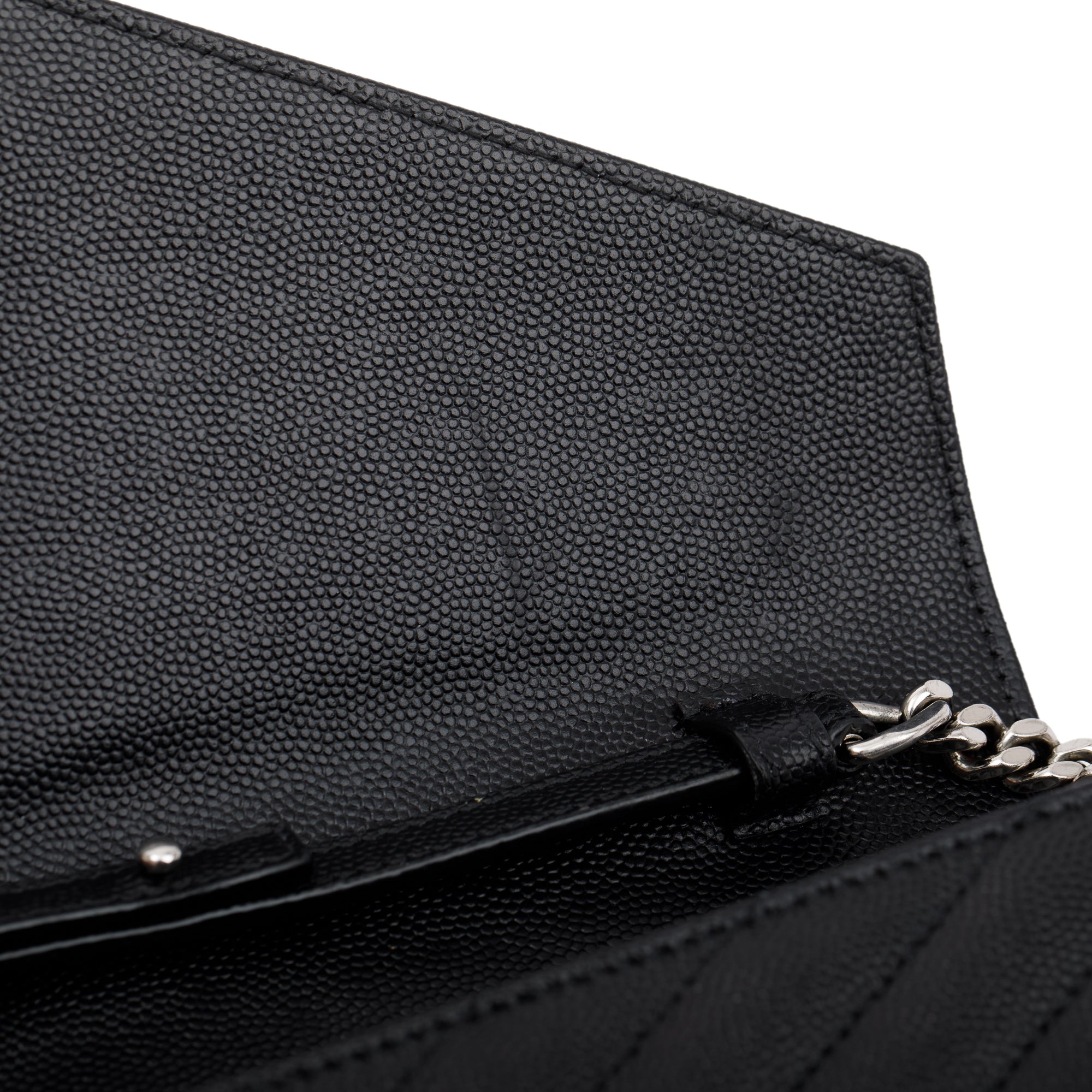 Saint Laurent 2022 Cassandre Matelasse Chain Wallet