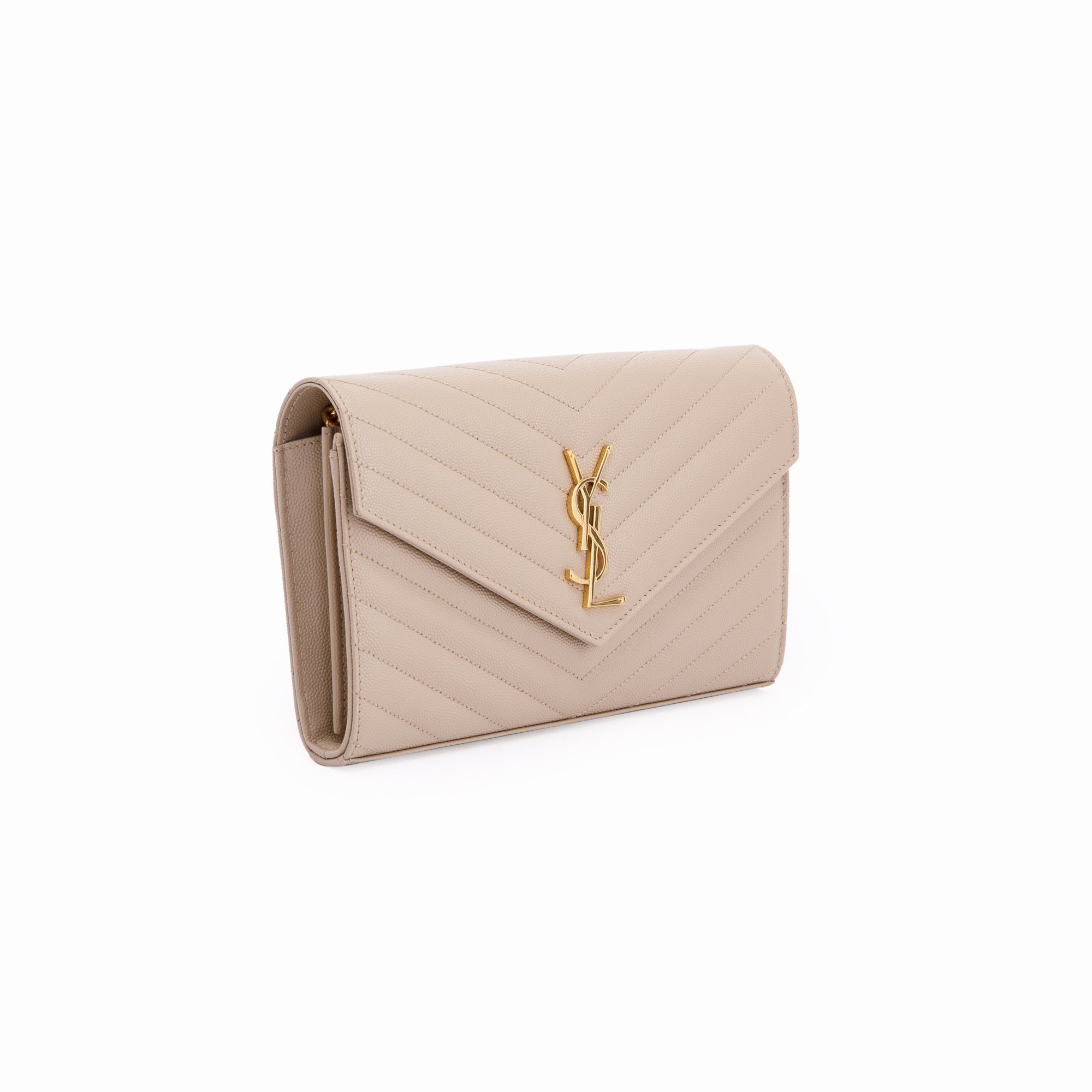 Saint Laurent 2022 Cassandre Matelasse Chain Wallet w/ Box & Receipt