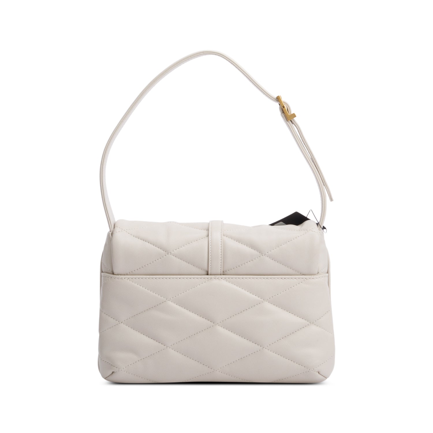 Saint Laurent 2022 Crema Soft Quilted Leather Le 57 Diamond Shoulder Bag w/ Box