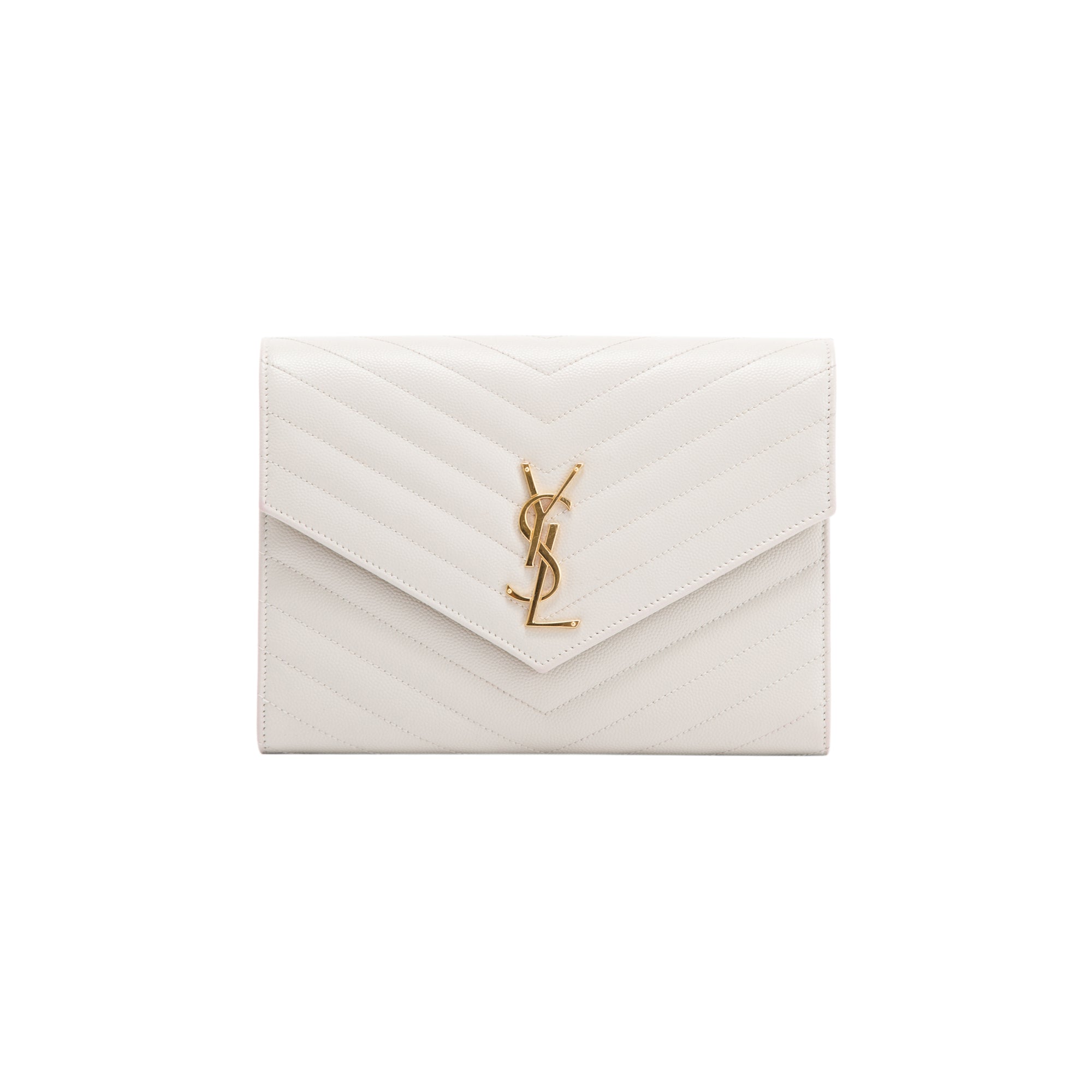 Saint Laurent 2022 Matelasse Cassandre Flap Pouch w/ Box