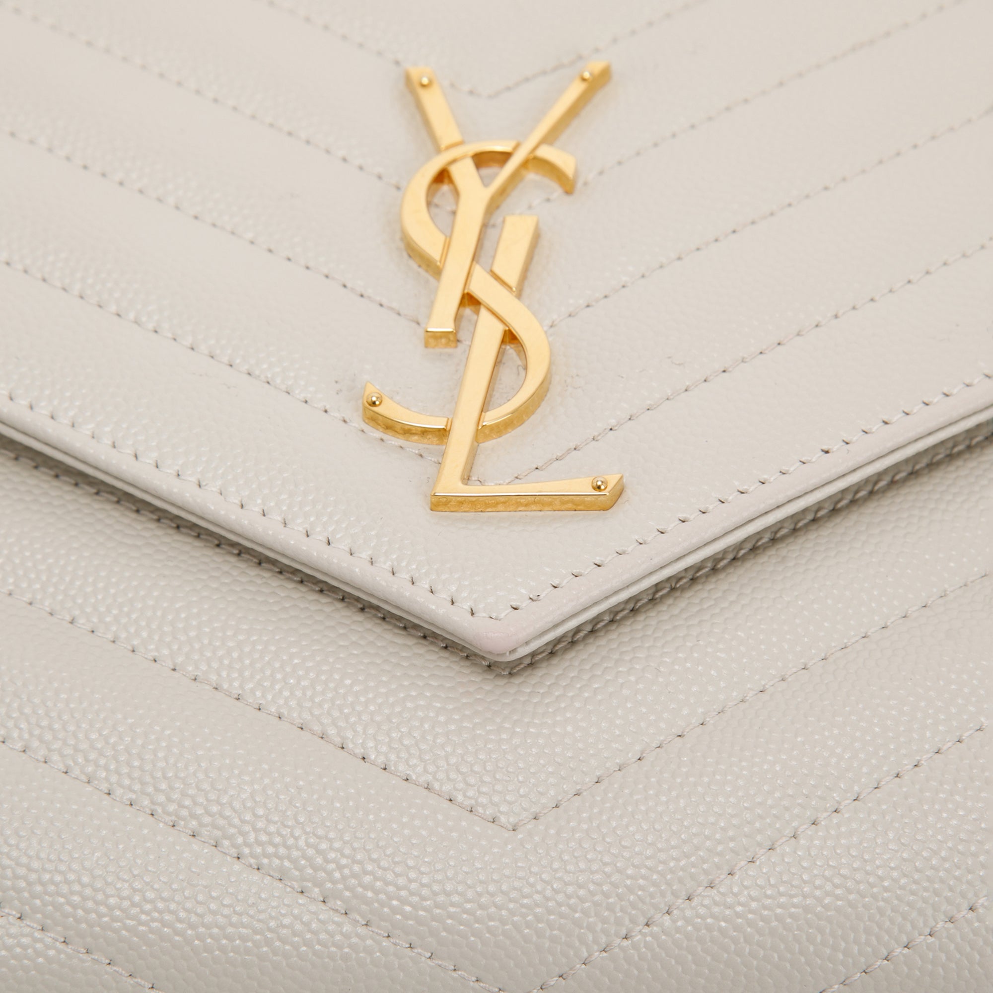 Saint Laurent 2022 Matelasse Cassandre Flap Pouch w/ Box