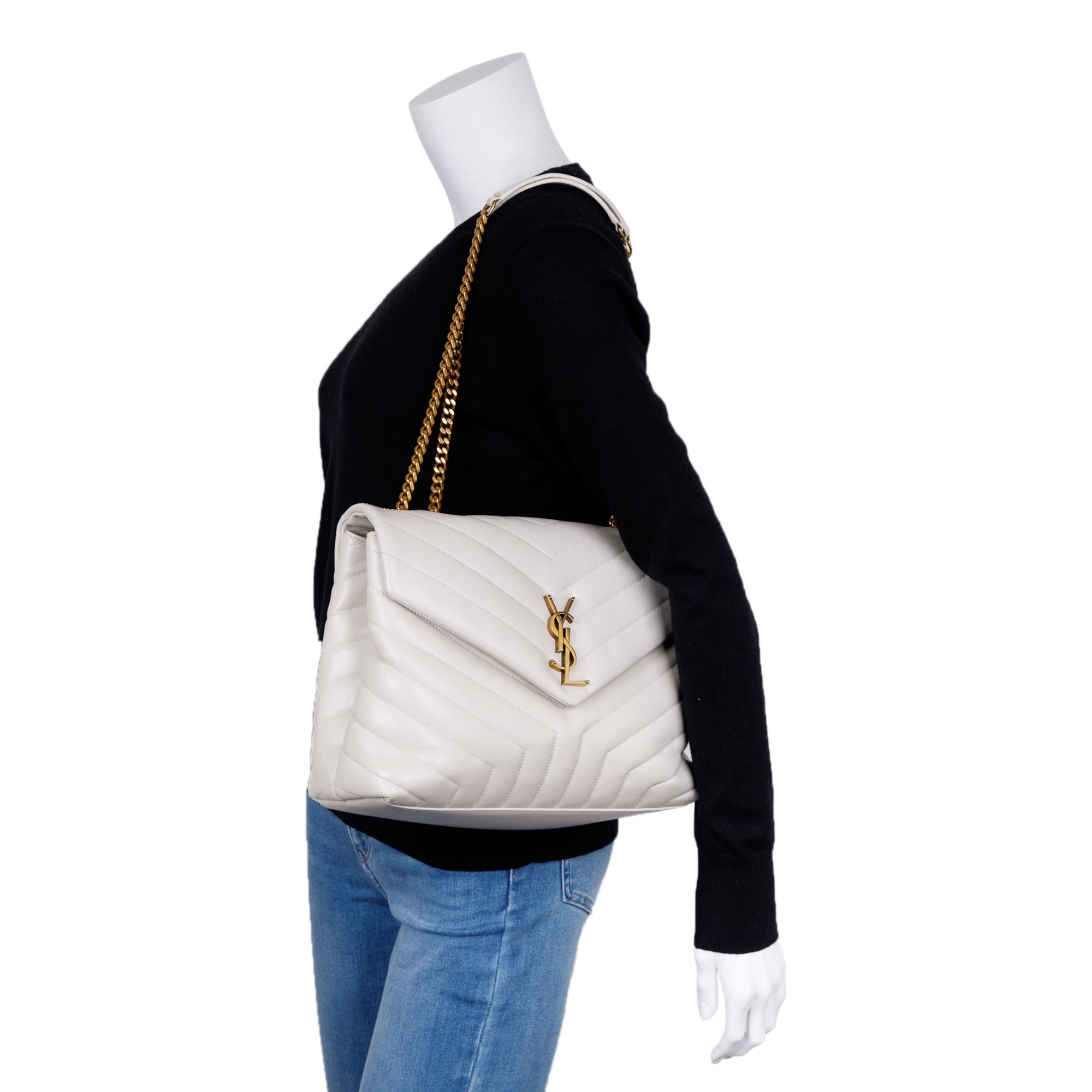 Saint Laurent 2022 Medium Loulou Monogram Shoulder Bag