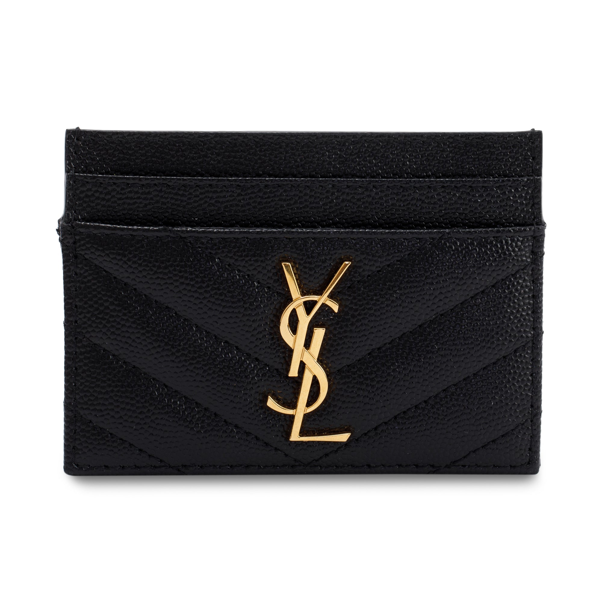 Saint Laurent 2022 Monogram Leather Card Holder