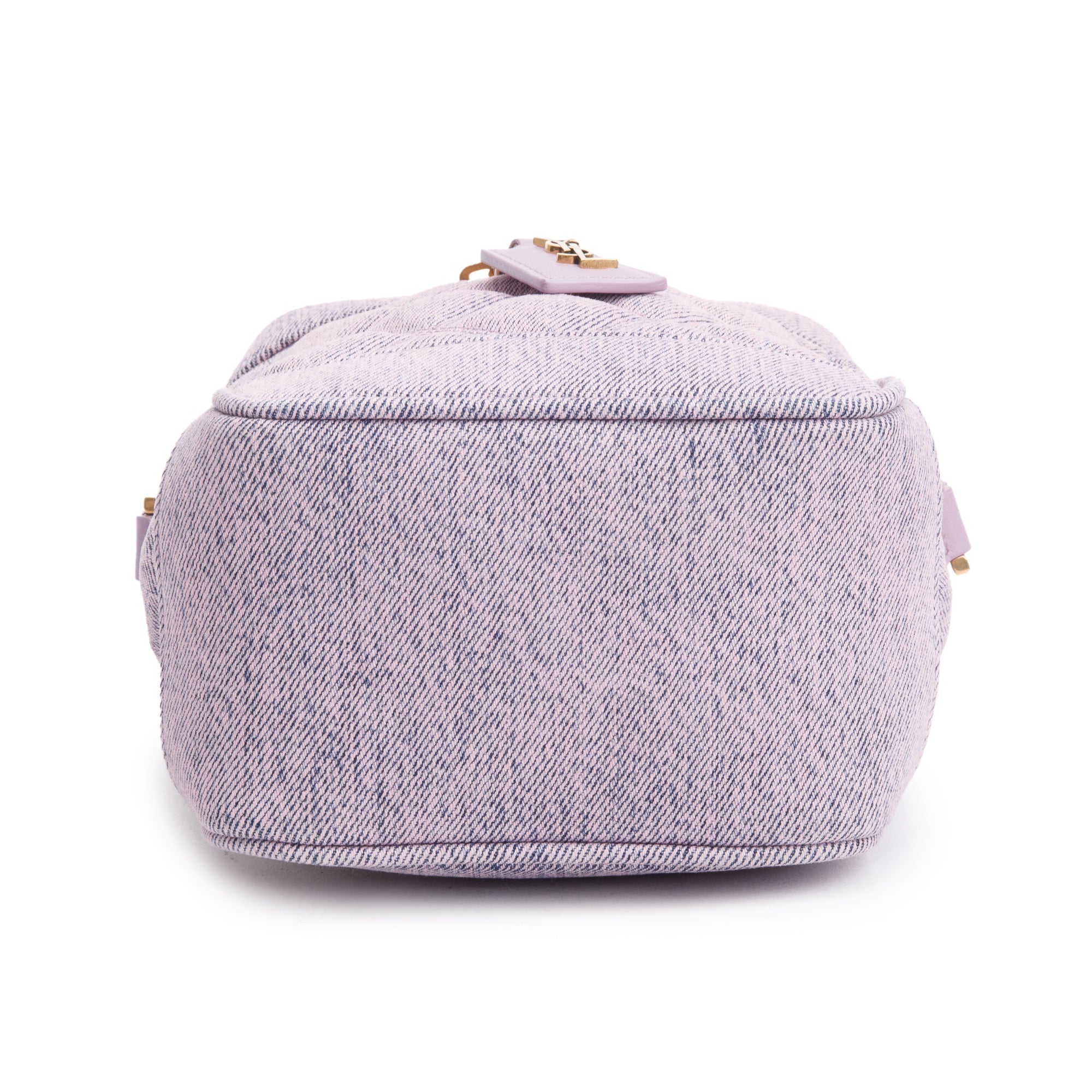 Saint Laurent 2022 Purple Denim 80's Vanity Crossbody Bag