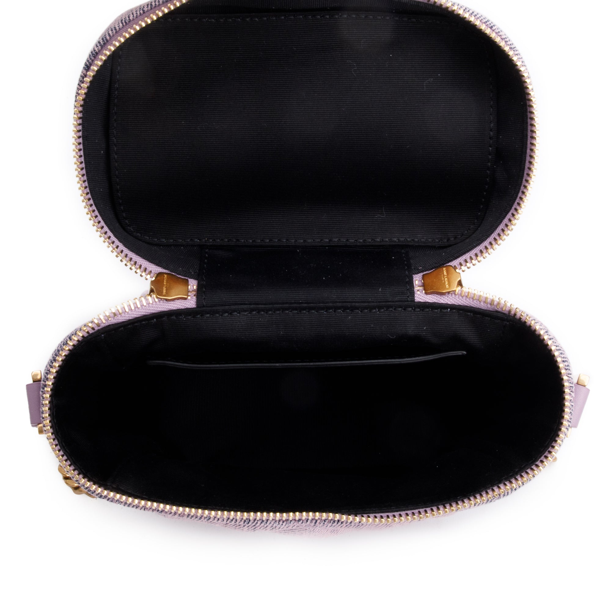 Saint Laurent 2022 Purple Denim 80's Vanity Crossbody Bag