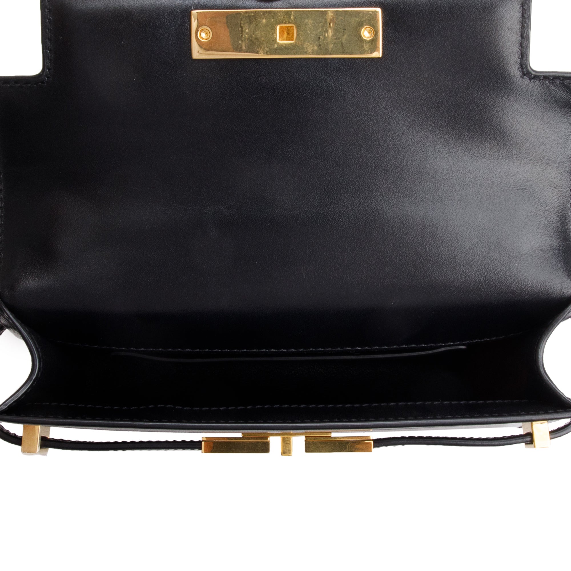 Saint Laurent 2023 Black Box Leather Mini Manhattan Bag