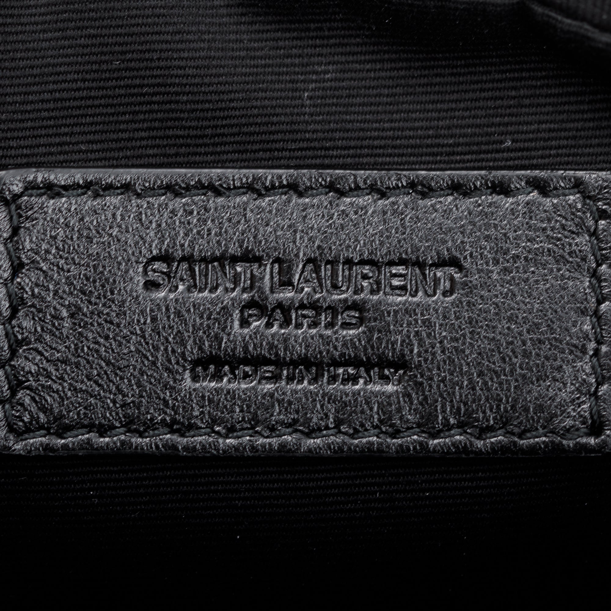 Saint Laurent 2023 Black Calfskin Leather Double Zip Cosmetic Case w/ Box