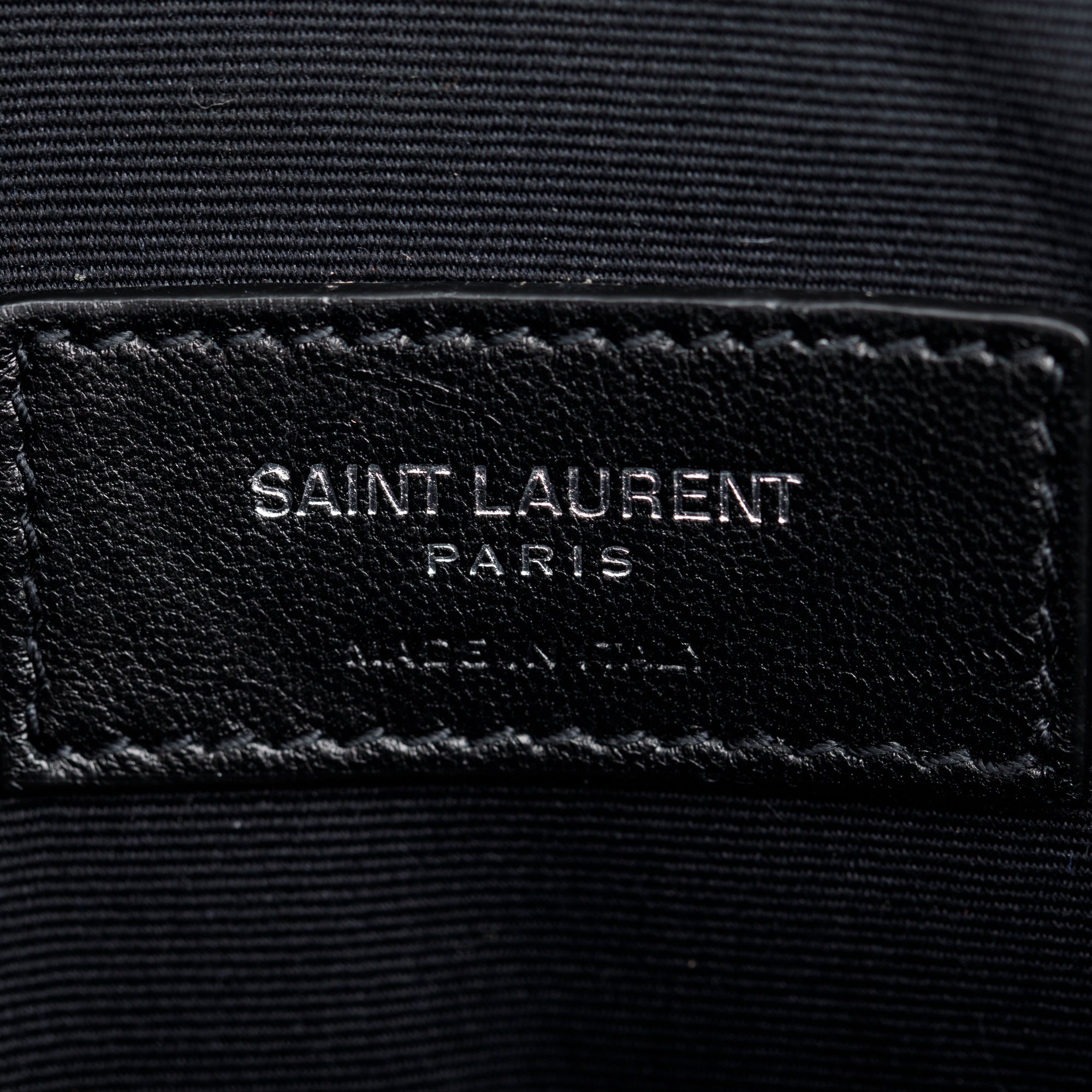 Saint Laurent 2023 Black Crocodile-Embossed Leather Uptown Pouch