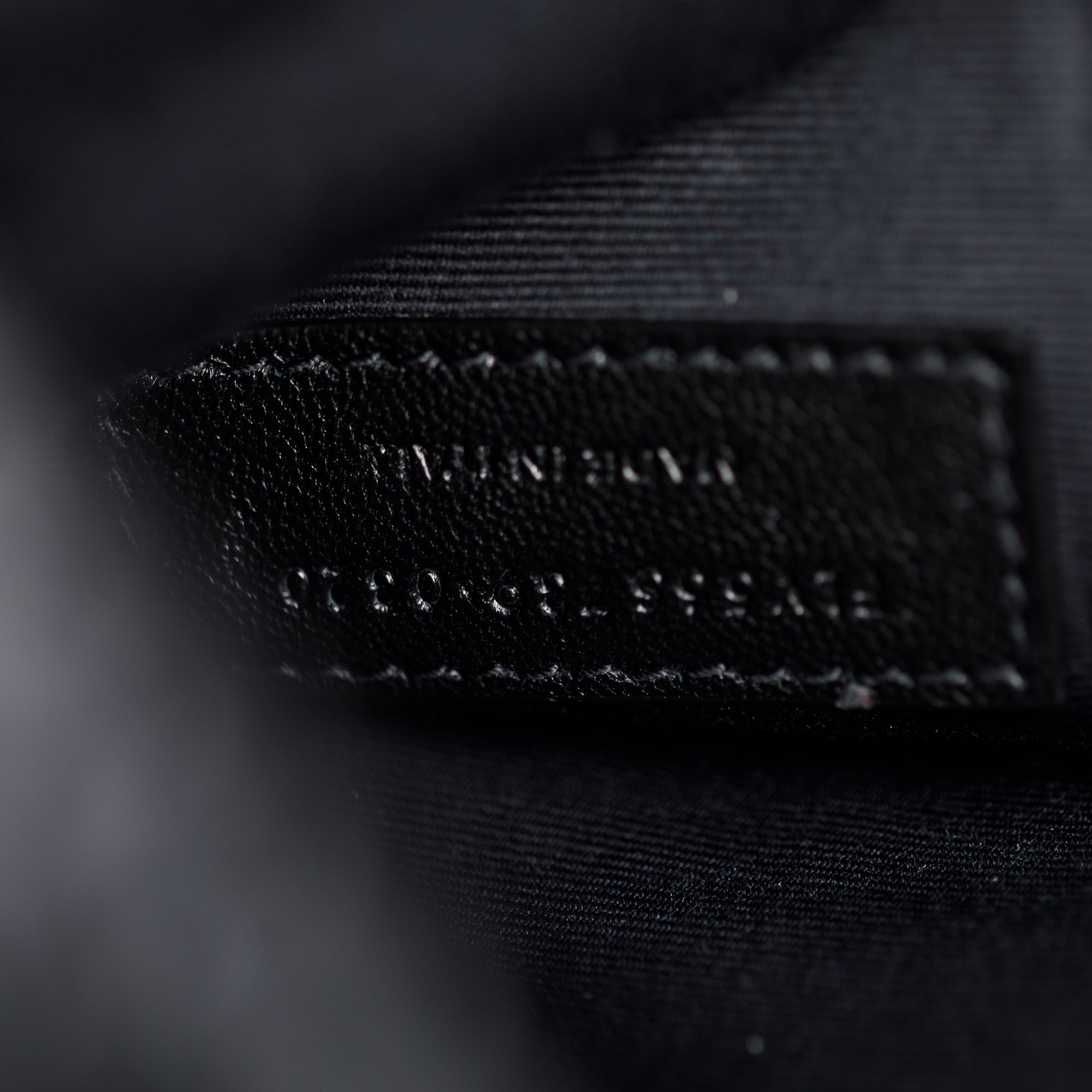 Saint Laurent 2023 Black Crocodile-Embossed Leather Uptown Pouch