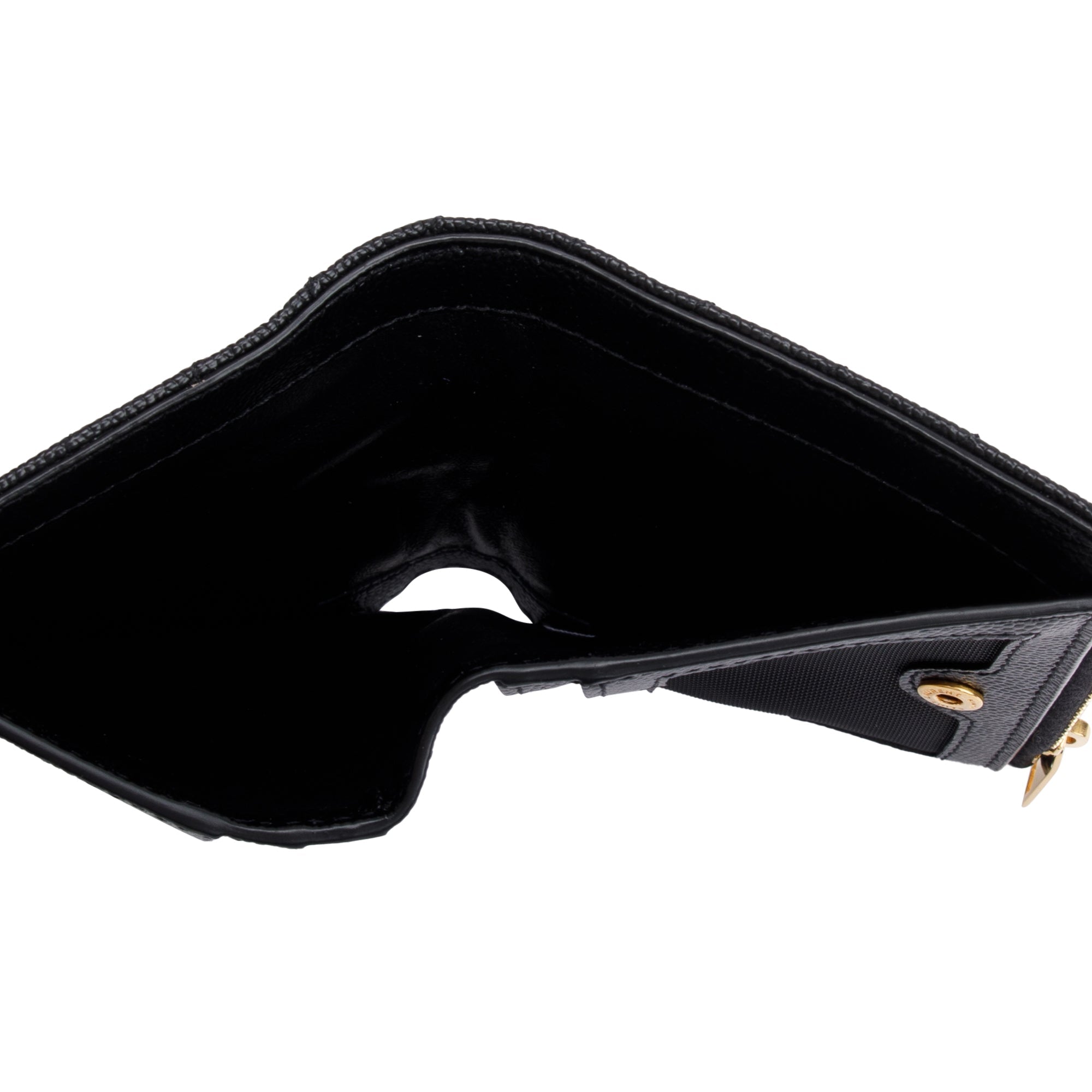 Saint Laurent 2023 Black Grain de Poudre Leather Cassandre Matelasse Bi-Fold Wallet w/ Box