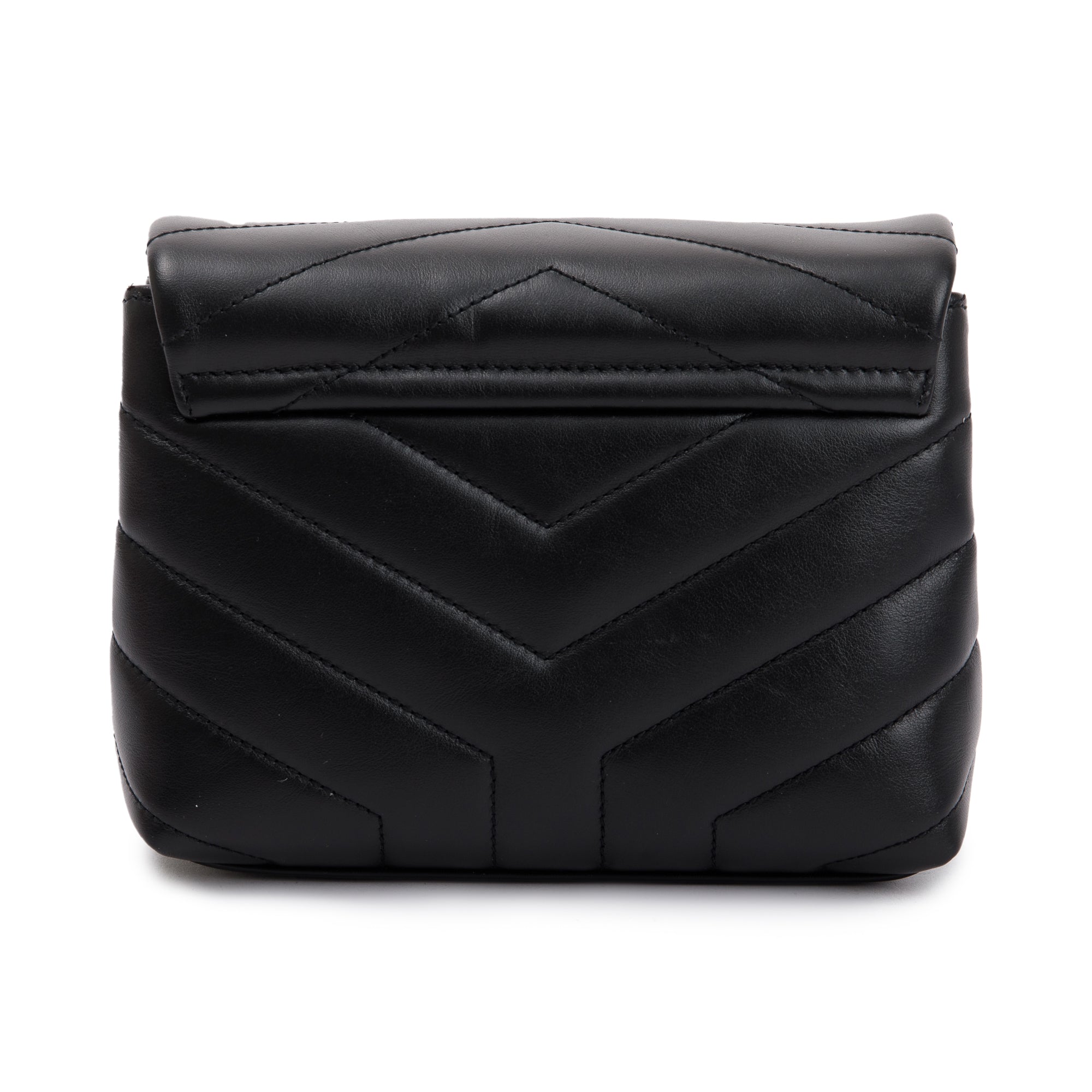 Saint Laurent 2023 Black Monogram Matelasse Toy Loulou Crossbody Bag w/ Box