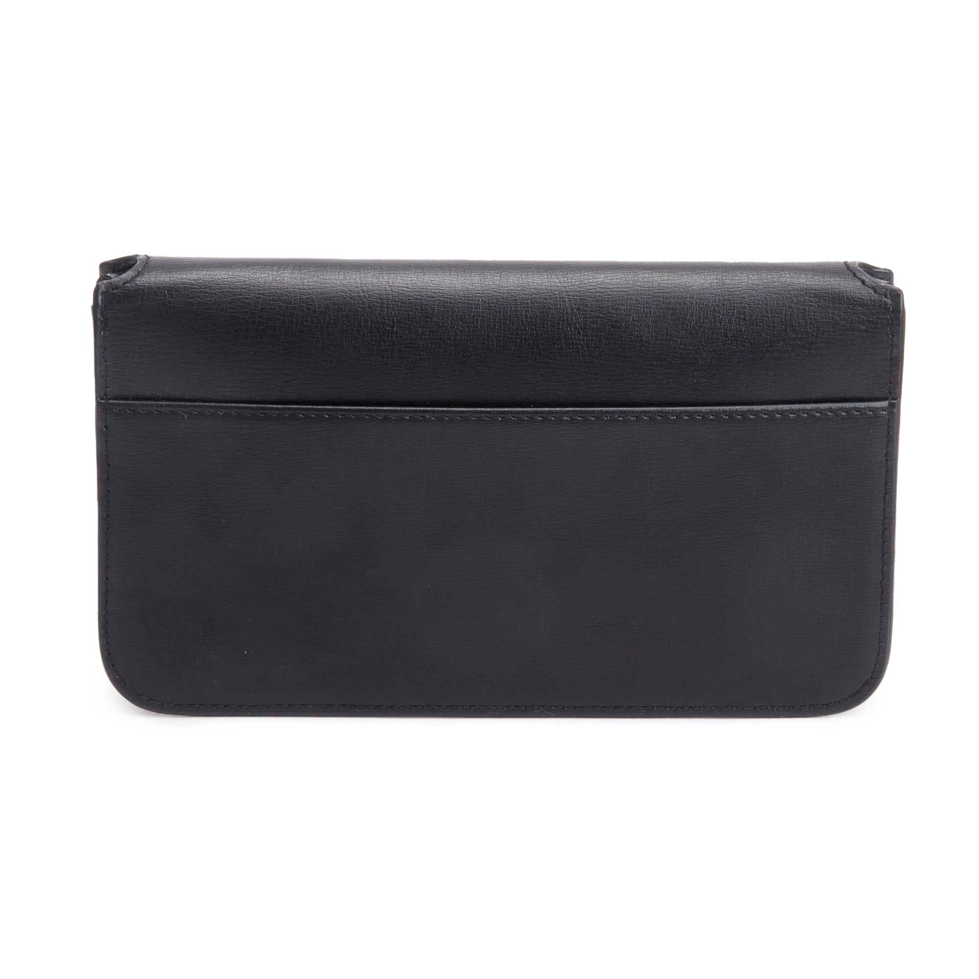Saint Laurent 2023 Black Smooth Calfskin Leather Cassandre Phone Holder w/ Box & Receipt