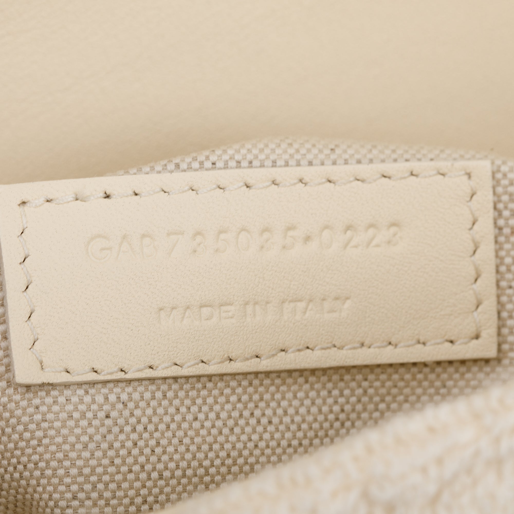 Saint Laurent 2023 White Terry Cloth Medium Jamie bag