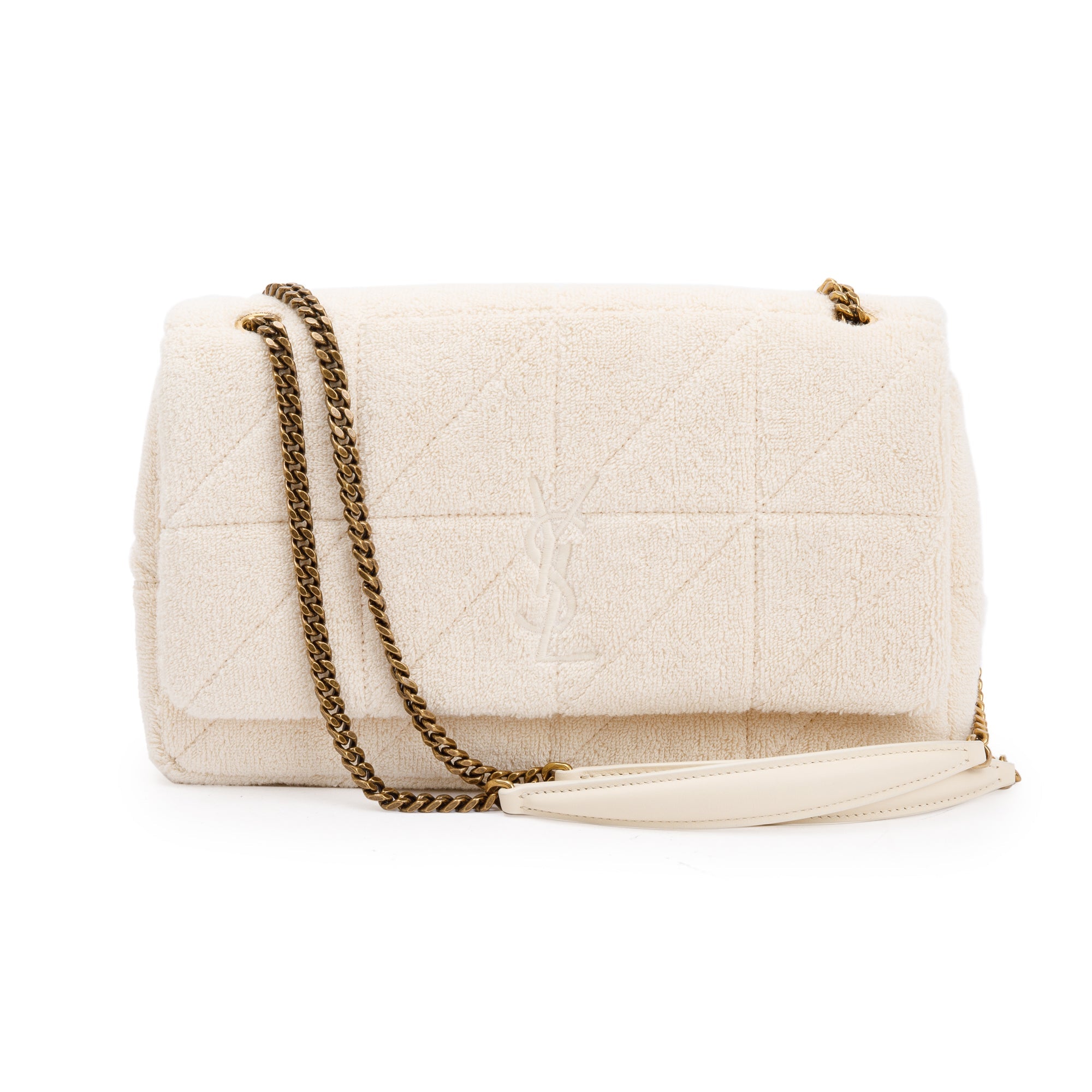 Saint Laurent 2023 White Terry Cloth Medium Jamie bag