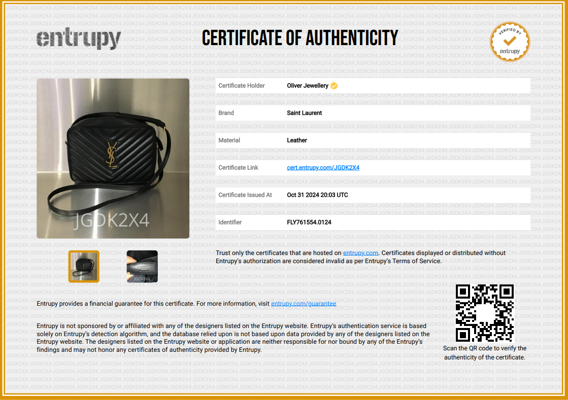 Saint Laurent 2024 Black Quilted Leather Lou Camera Bag w/ Receipt