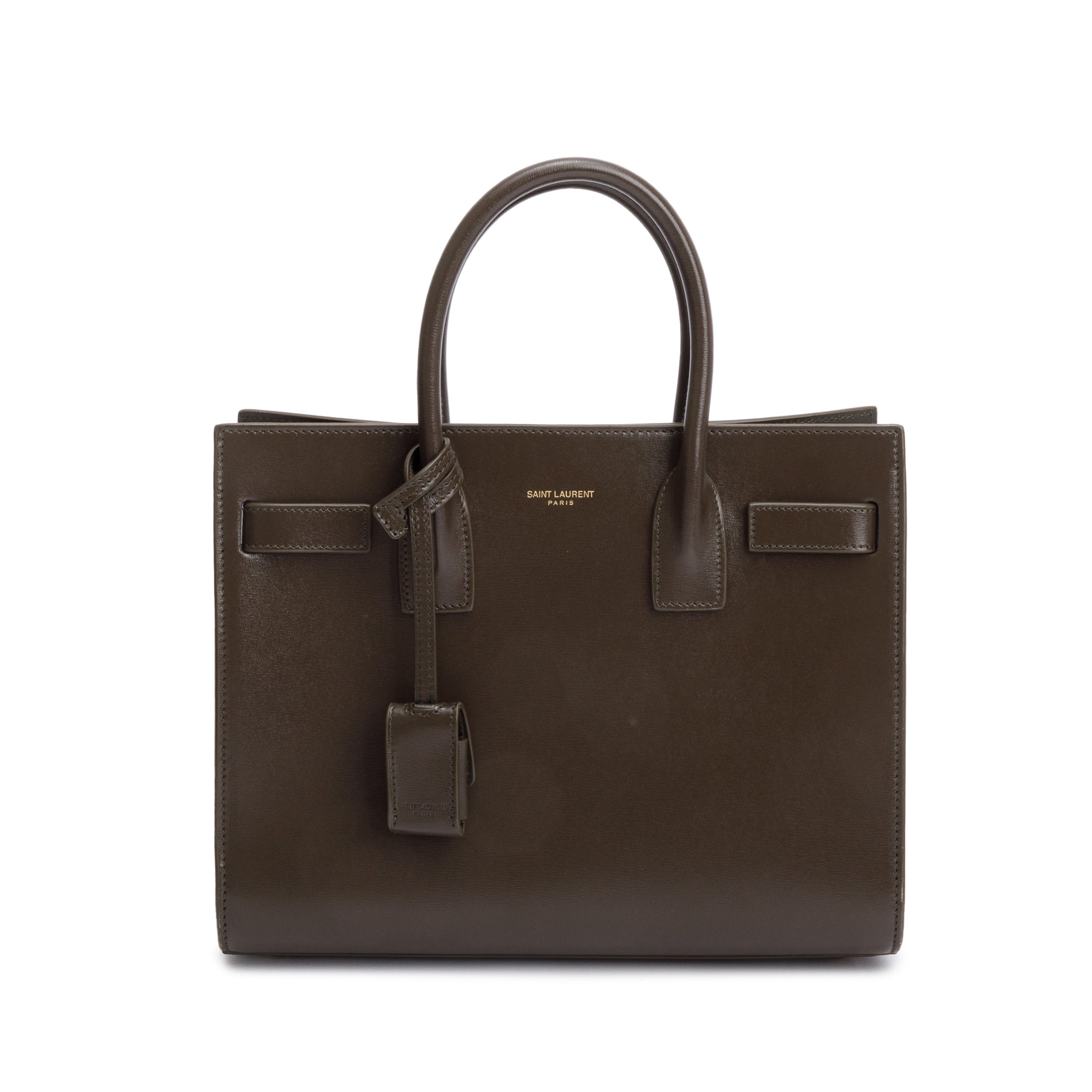 Saint Laurent 2024 Brown Smooth Leather Baby Sac De Jour w/ Strap