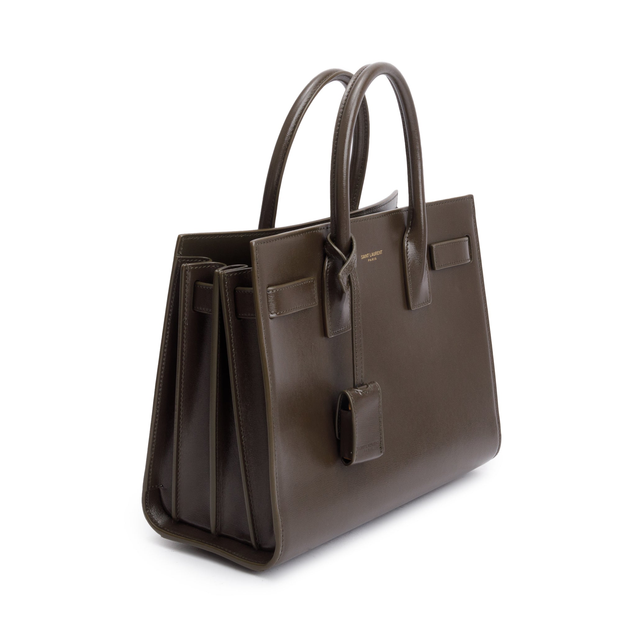 Saint Laurent 2024 Brown Smooth Leather Baby Sac De Jour w/ Strap