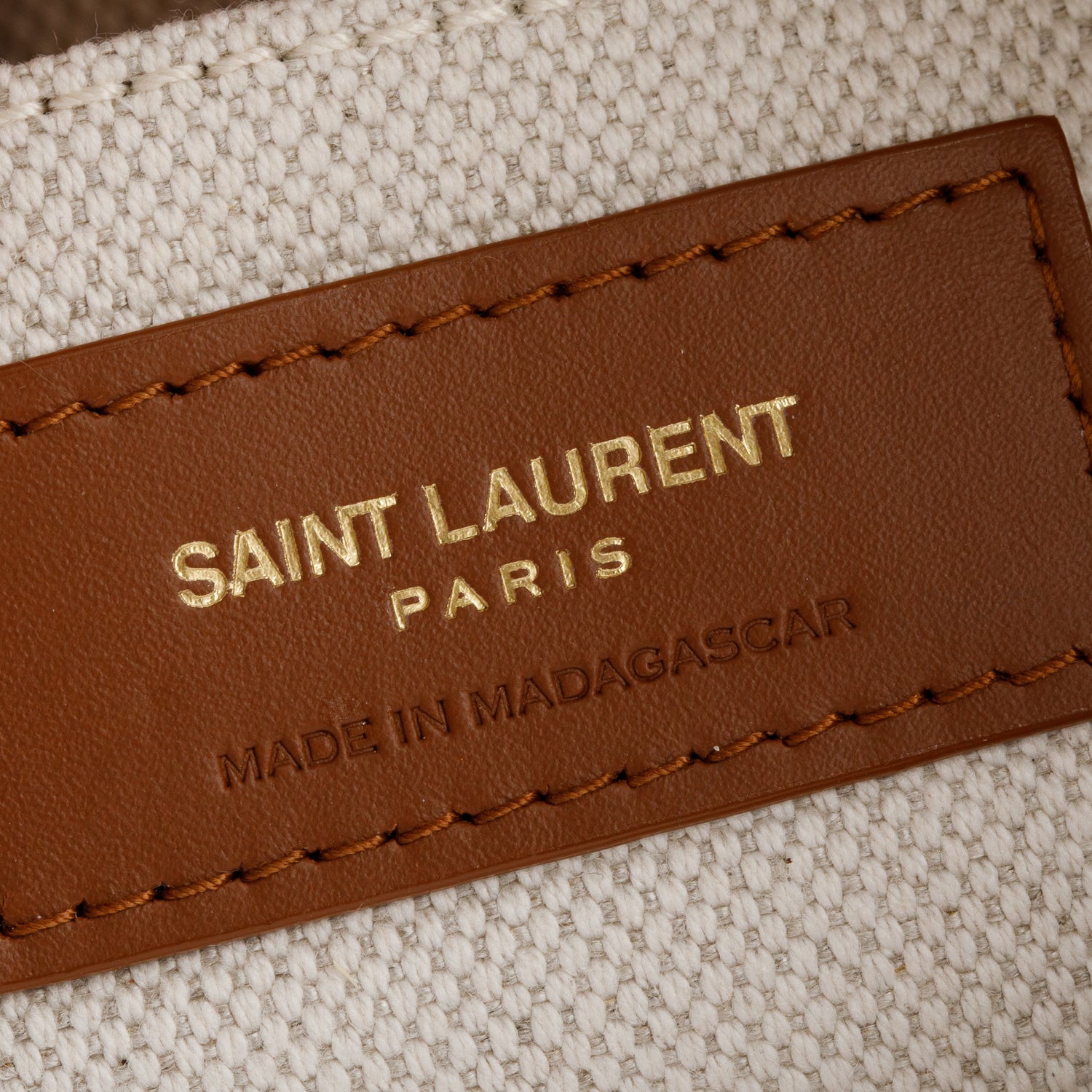 Saint Laurent 2024 Neutral Raffia Cassandre Large Envelope Pouch