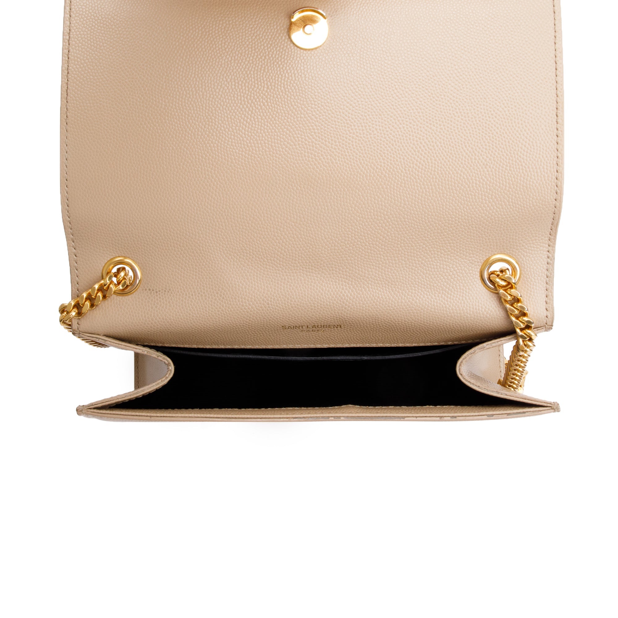 Saint Laurent Beige Grain De Poudre Leather Small Kate Bag