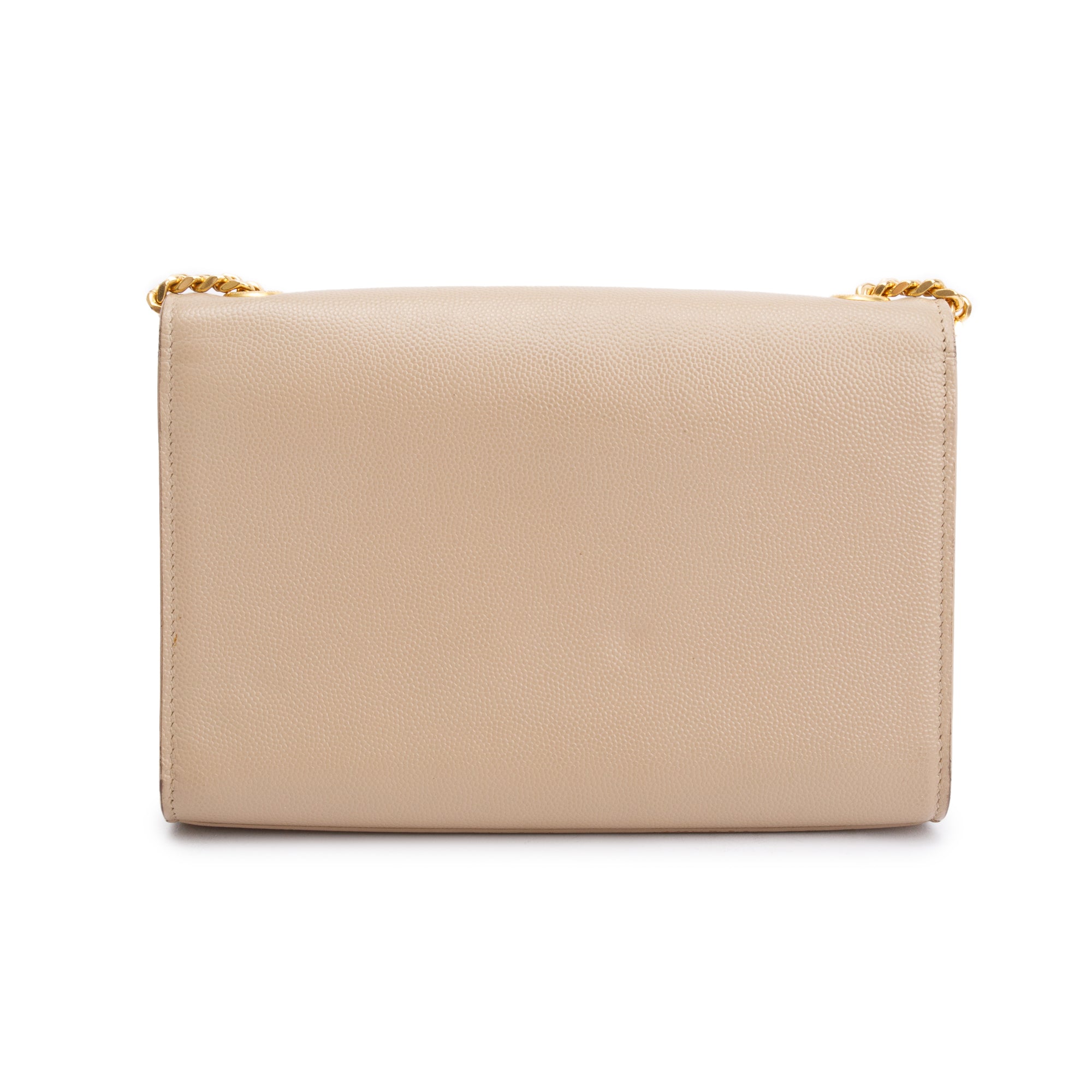 Saint Laurent Beige Grain De Poudre Leather Small Kate Bag
