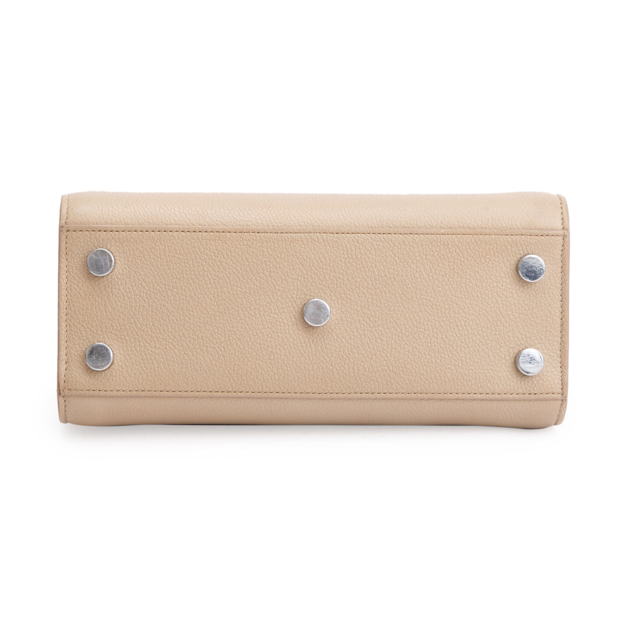 Saint Laurent Beige Grained Leather Nano Sac De Jour w/ Strap