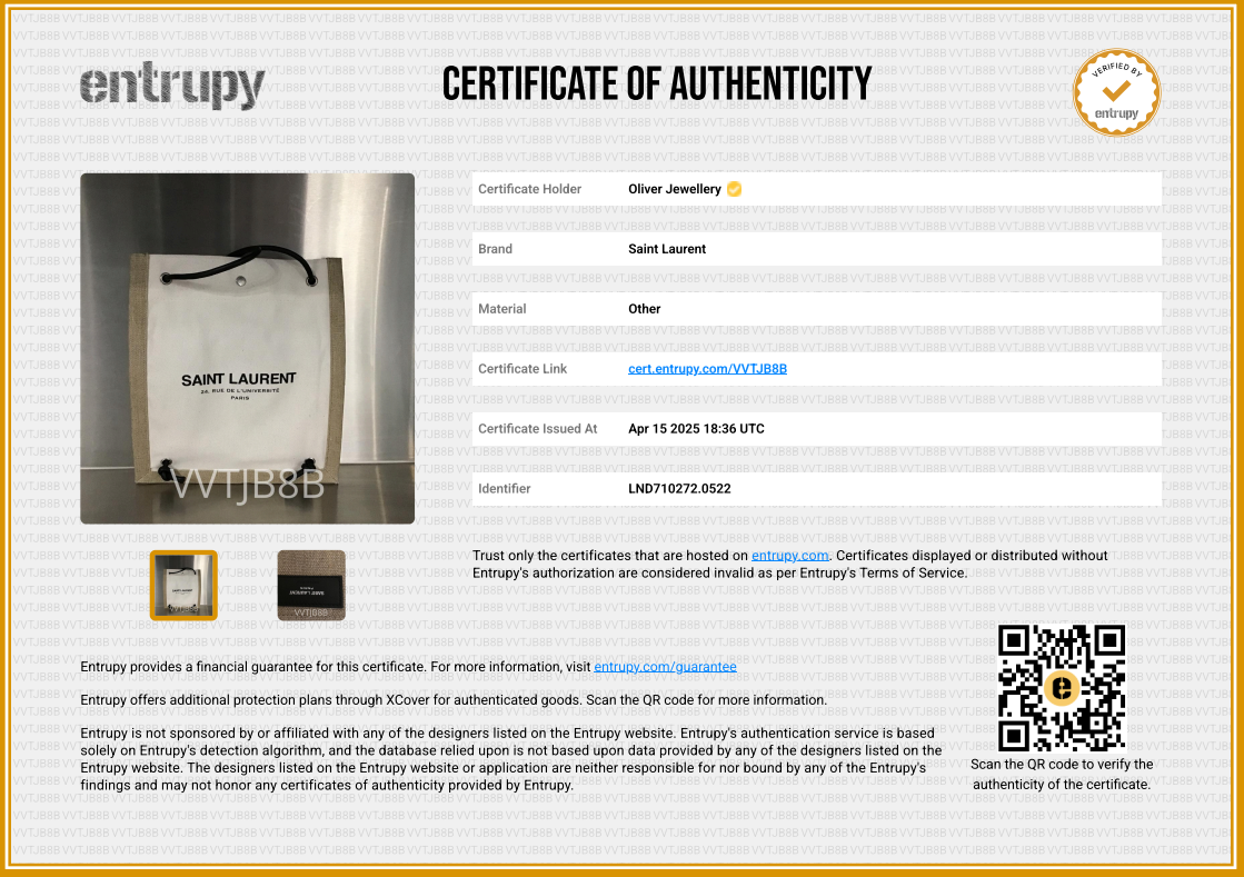 Saint Laurent Beige Linen Calfskin Rive Gauche Drawstring Backpack