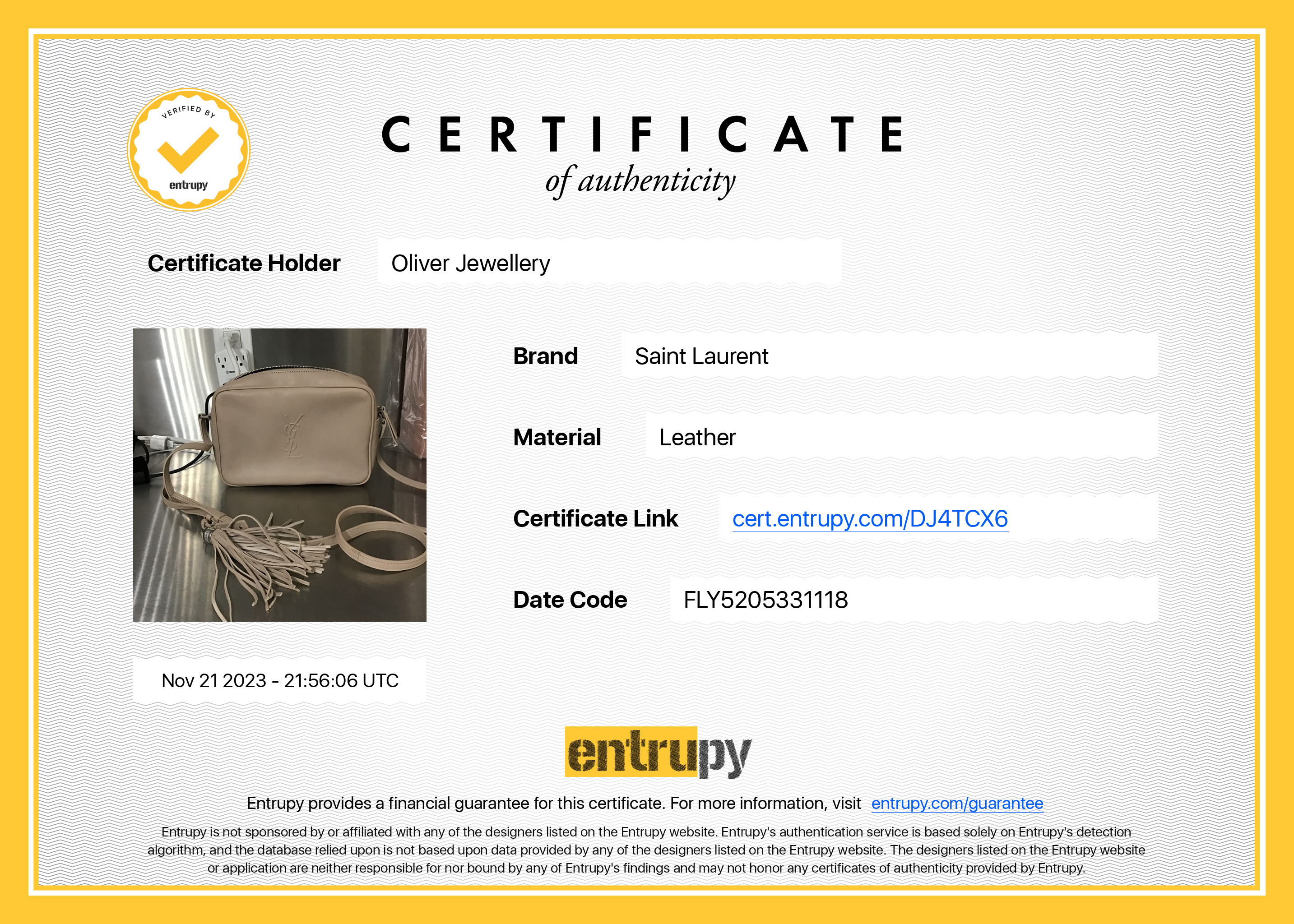 Saint Laurent Beige Monogram Leather Small Lou Camera Bag