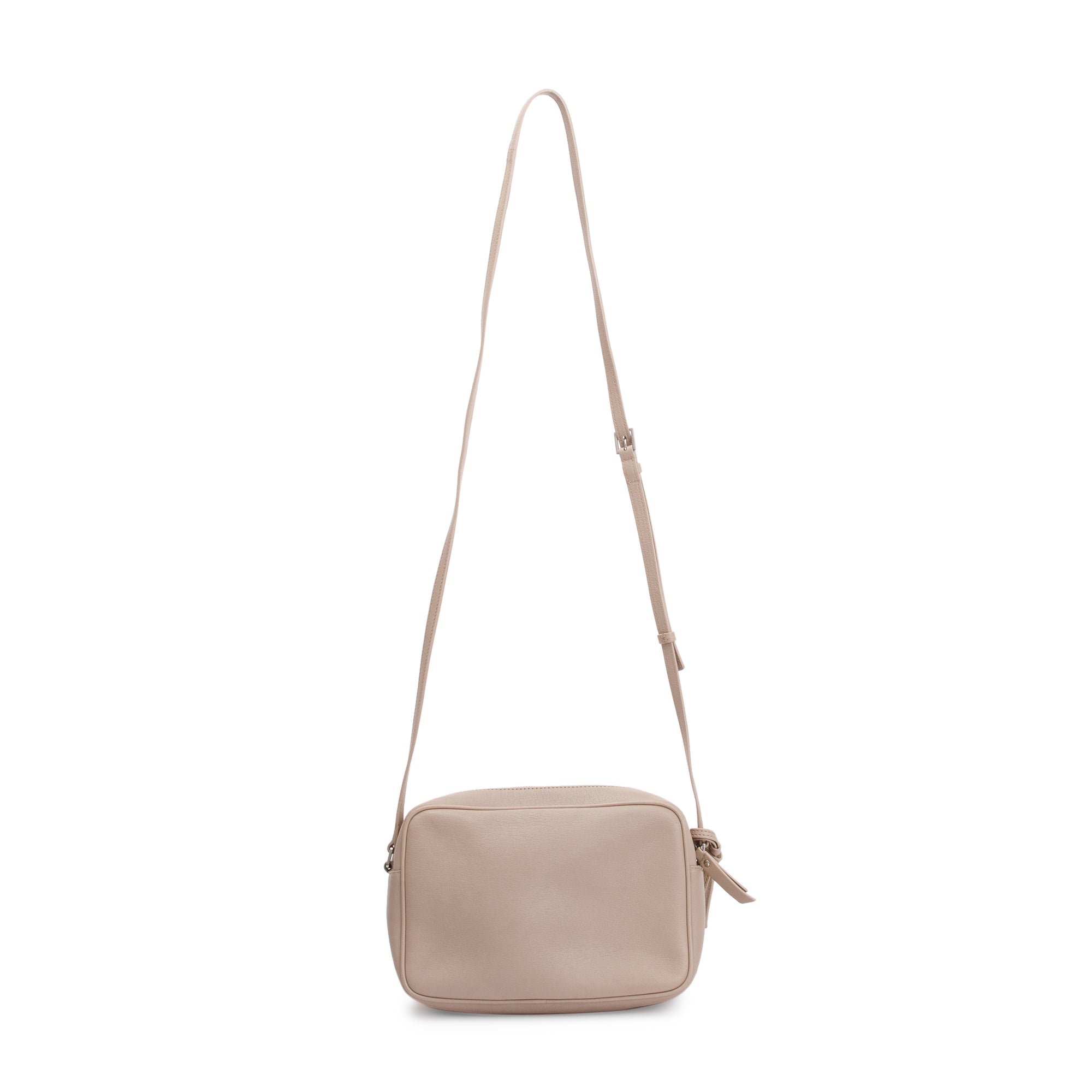 Saint Laurent Beige Monogram Leather Small Lou Camera Bag