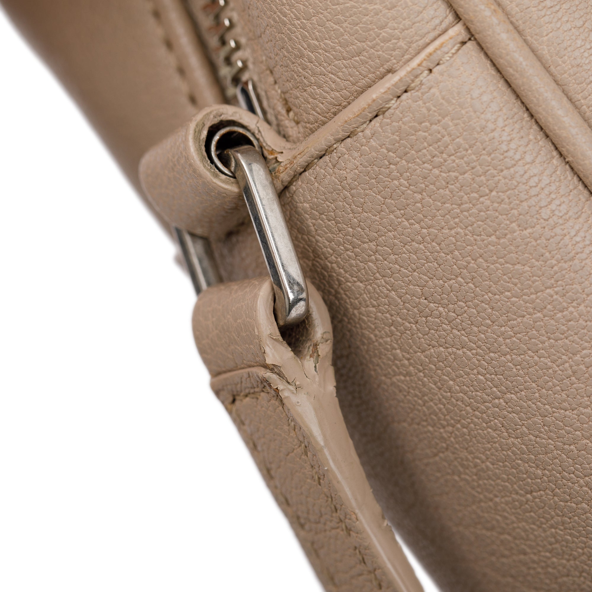 Saint Laurent Beige Monogram Leather Small Lou Camera Bag