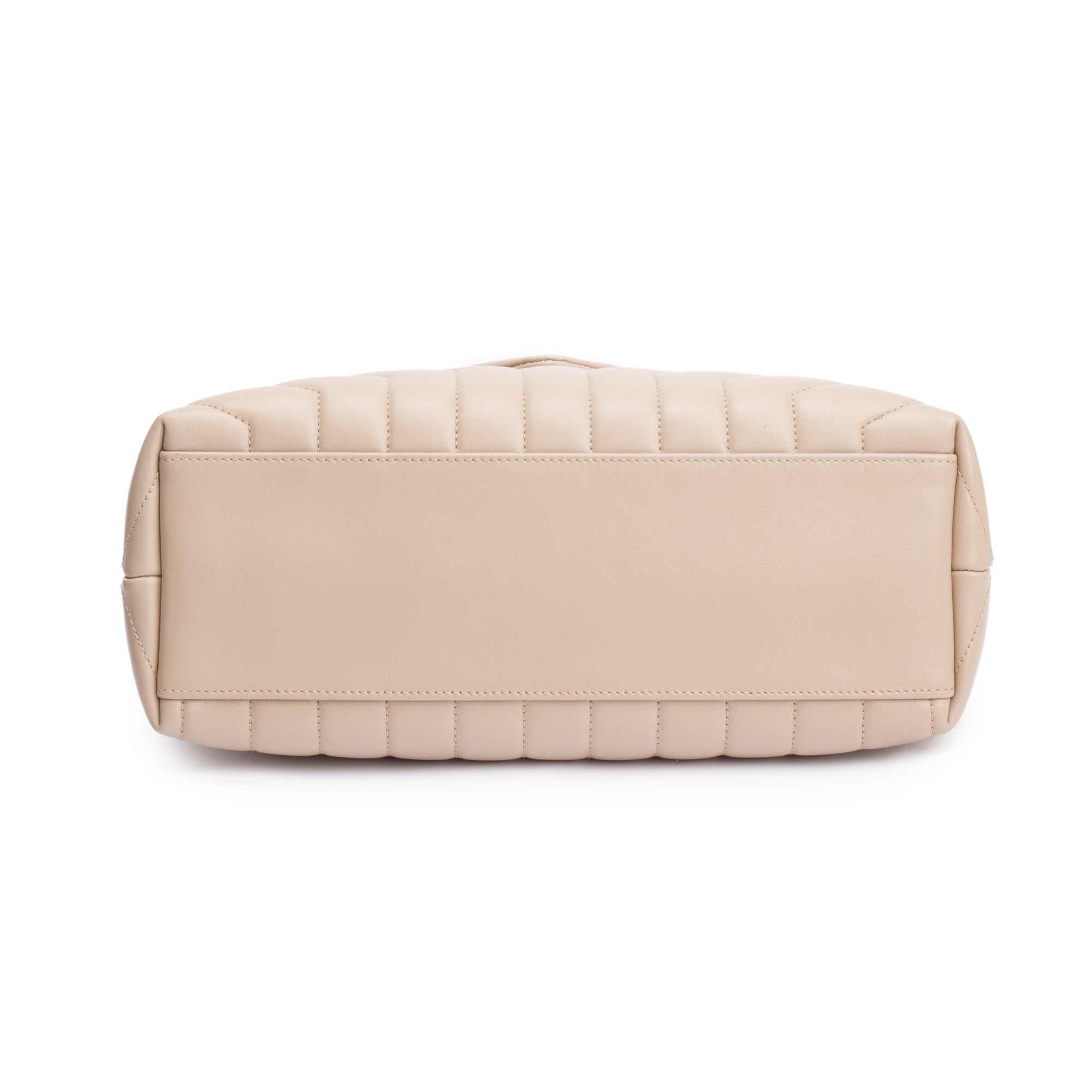 Saint Laurent Beige Quilted Leather Medium Loulou Monogram Shoulder Bag